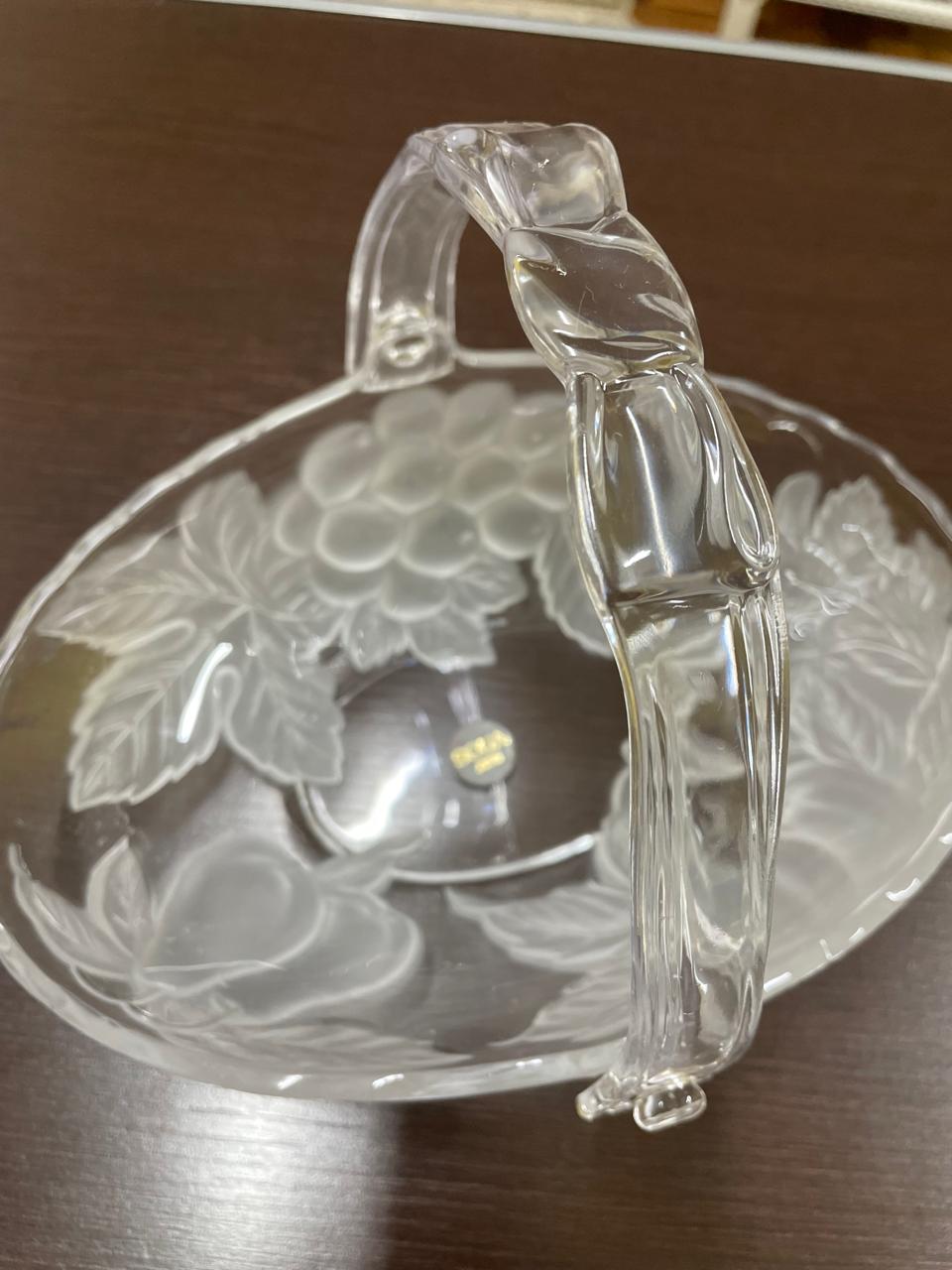 Pequena Fruteira Cesto em vidro japonês