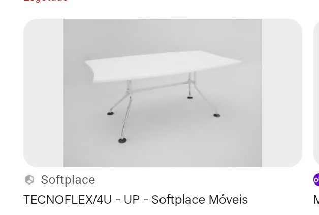 Mesa Tecnoflex retangular com tampo branco