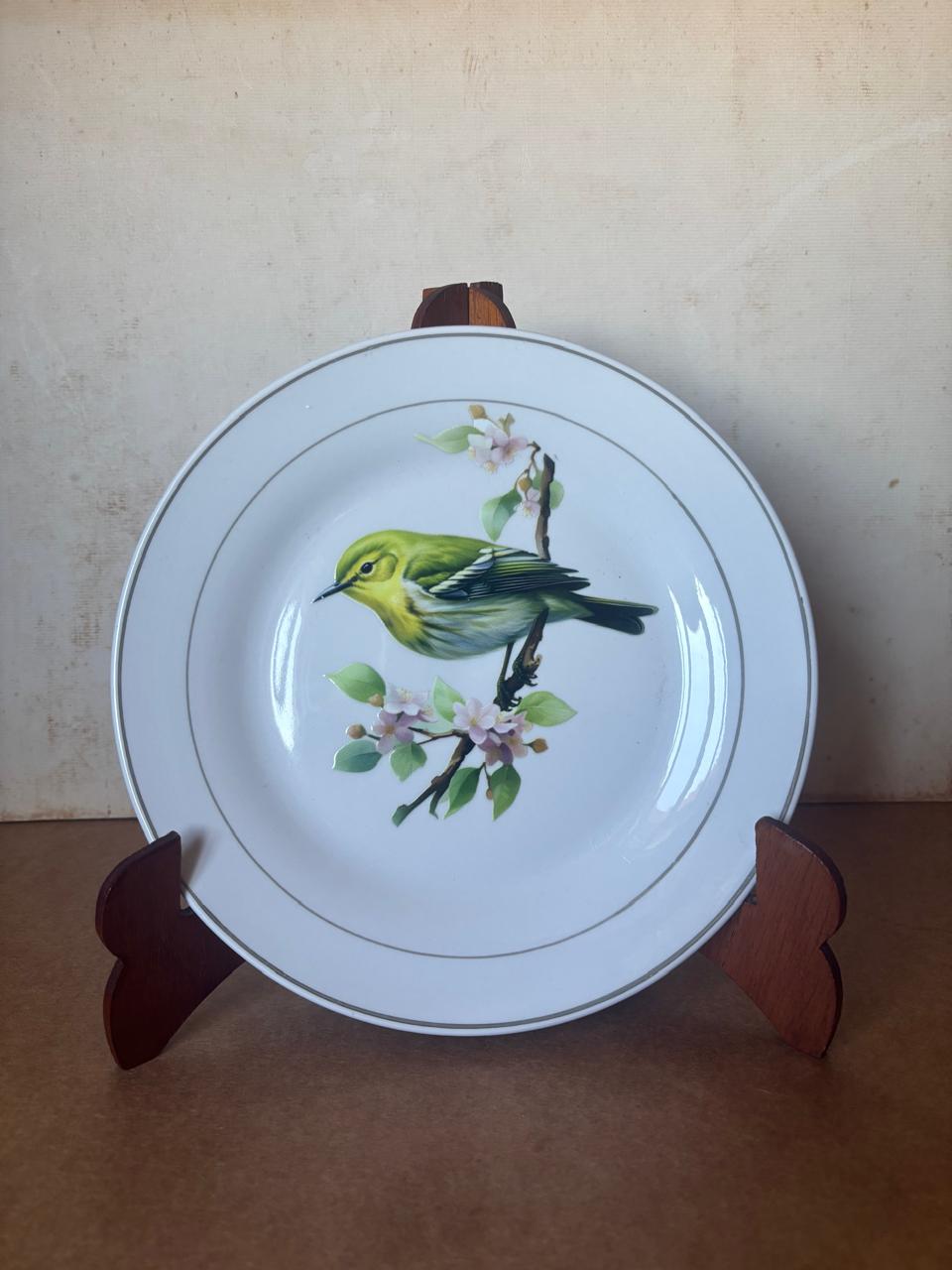 Trio de pratos decorativos com aves (DMCPS_656)