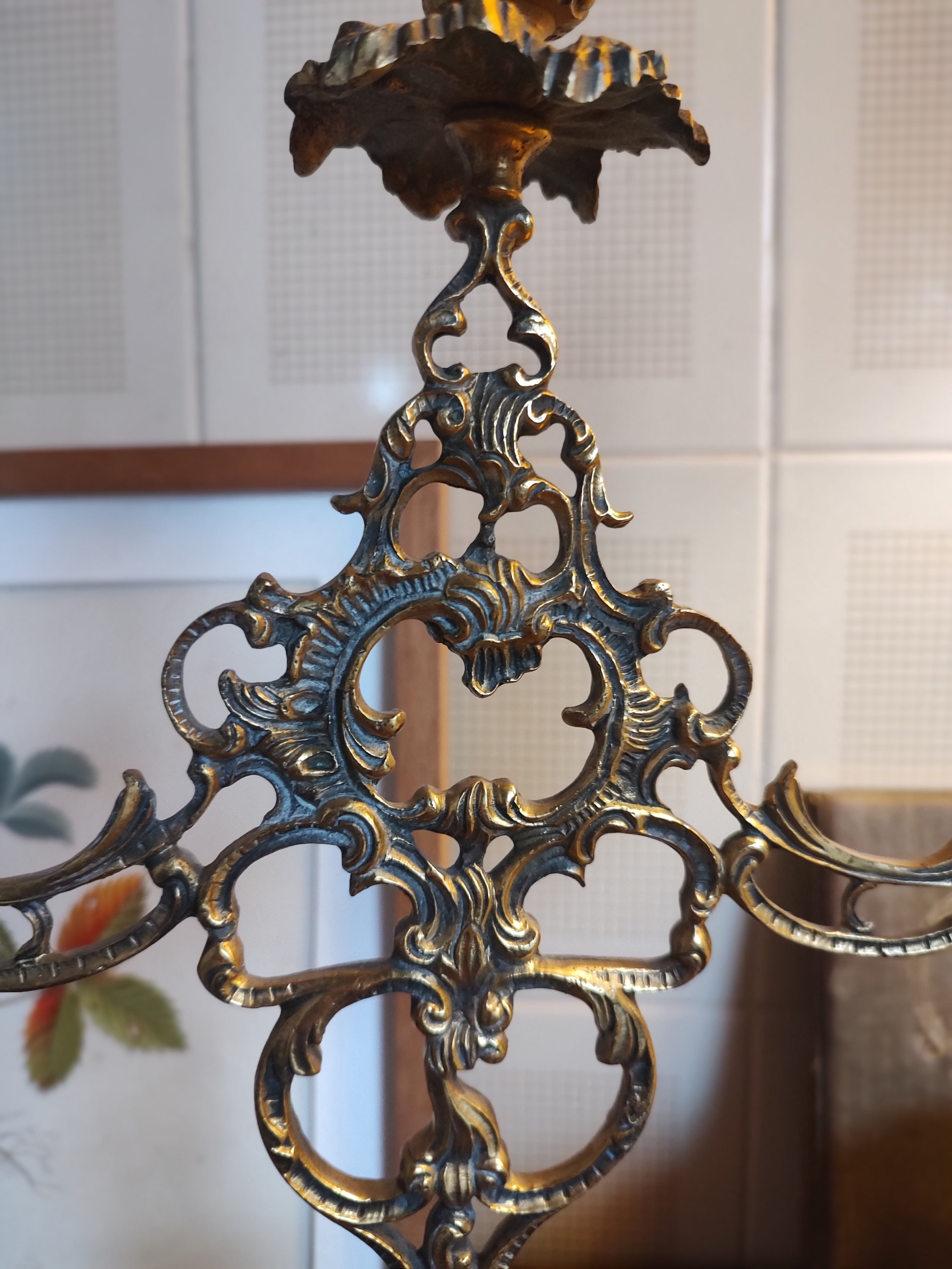 Candelabro em Bronze para três velas Metalúrgica Natalino Tomasi