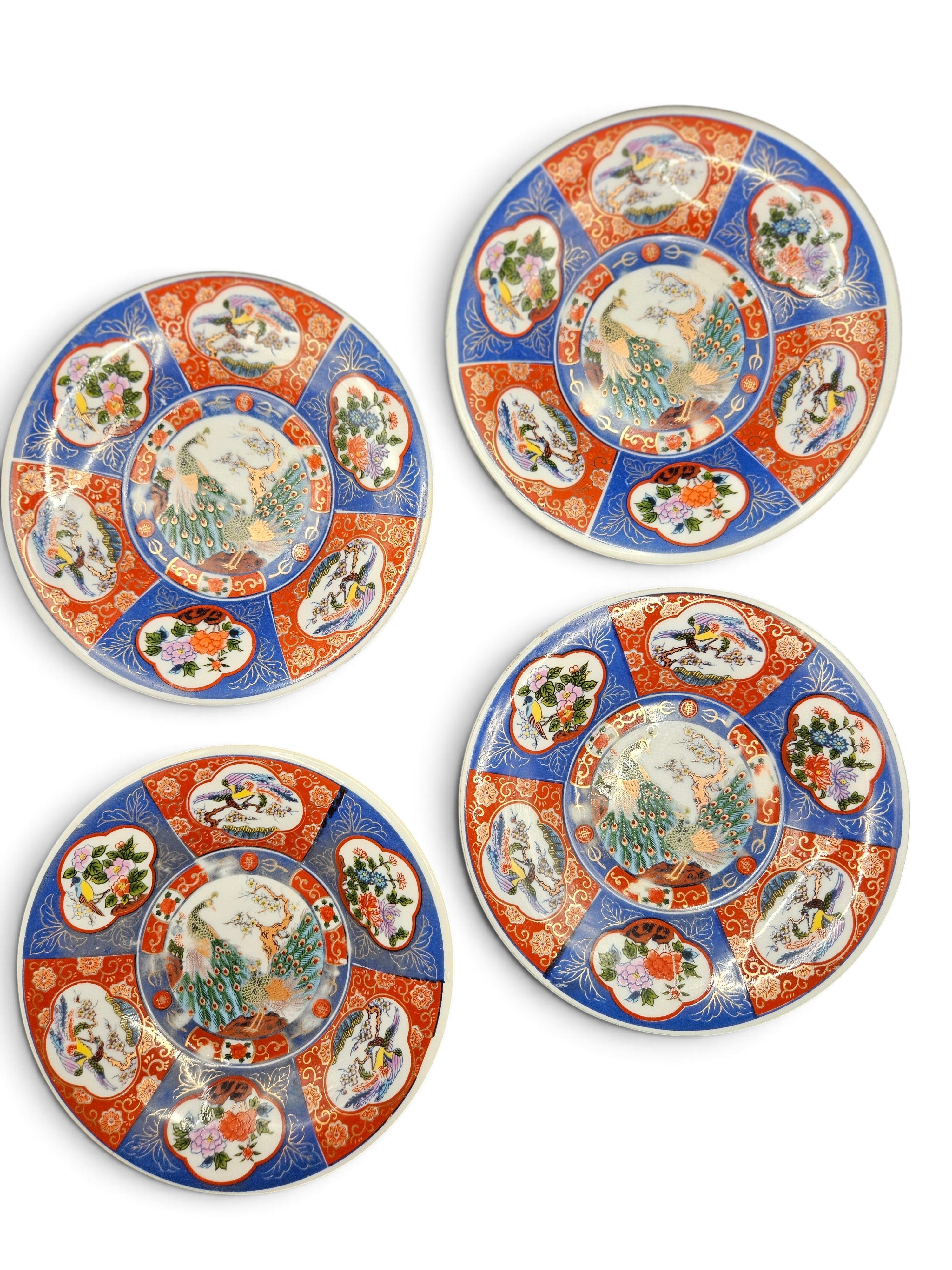 Pratos Decorativos Porcelana Chinesa Al-Taous Estilo Imari - Anos 60/80