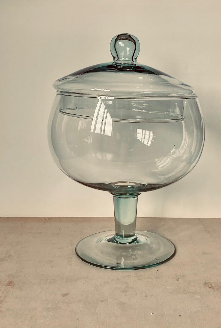 Bombonière em vidro soprado aqua glass (DMCPS_347)