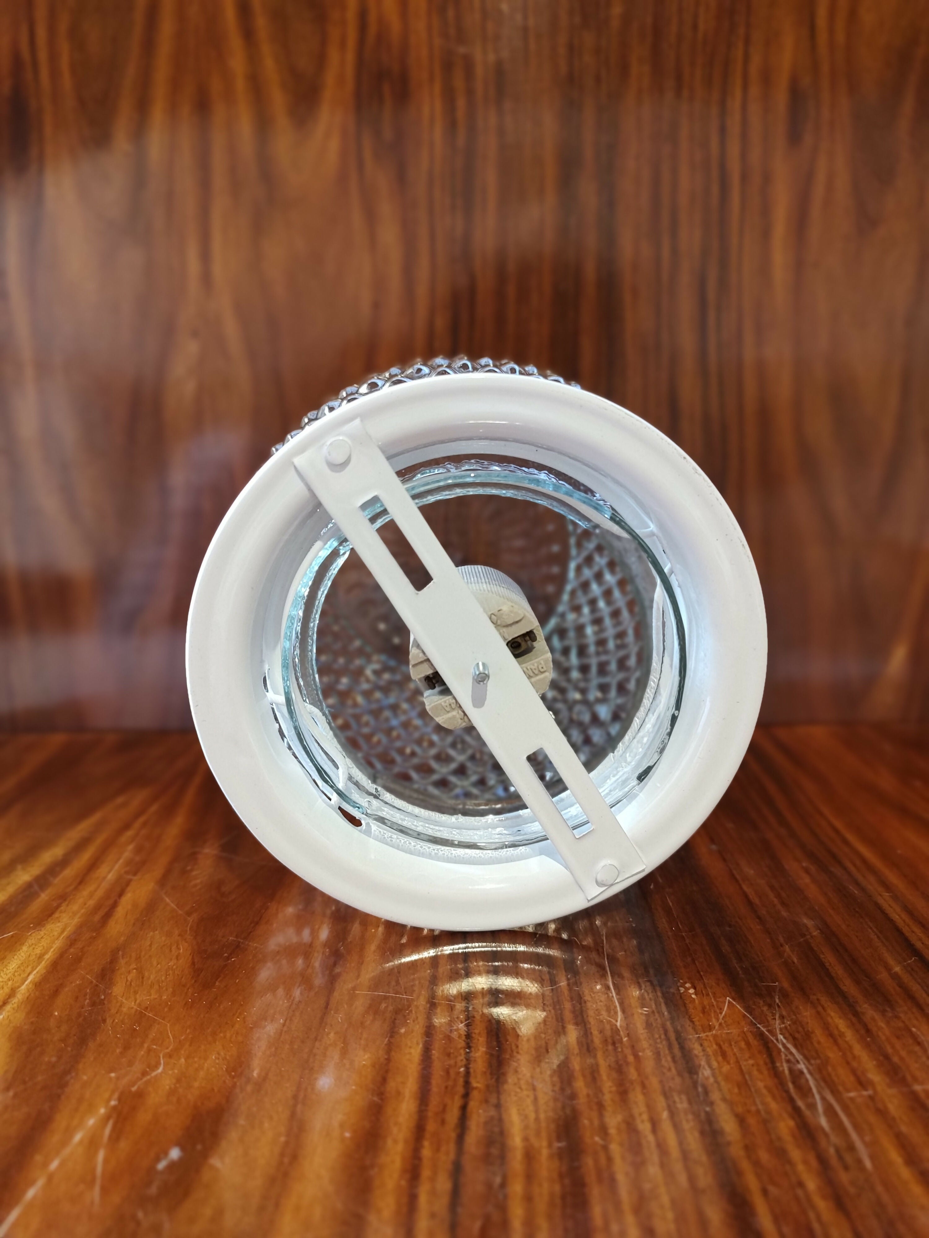 Antiga Cúpula / Lustre / Luminária Bola em vidro texturizado com bocal e plafon novos (valor unitário)