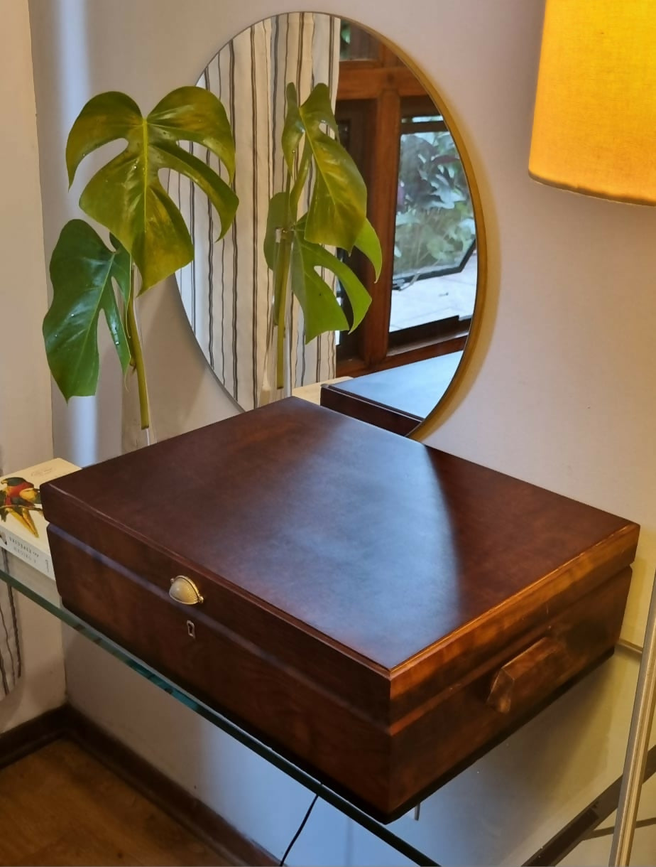 Caixa madeira, com revestimento interno - coleção tropical