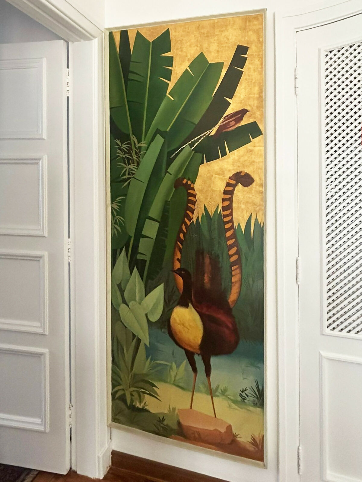 Díptico de painéis com pinturas de Bramante Buffoni