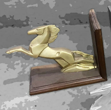 Suporte de Livro Escultura de cavalo - estilo art-déco