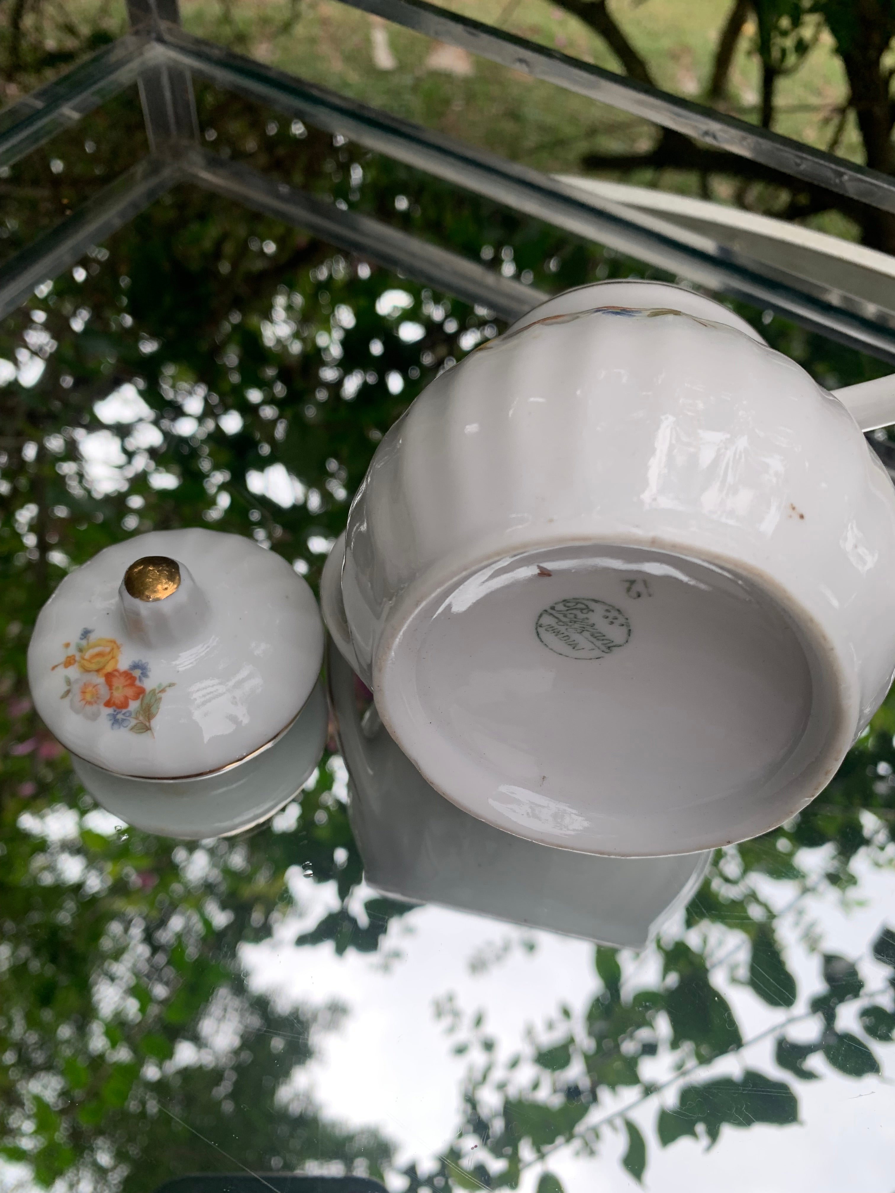 Açucareiro porcelana Pozzani Coleção