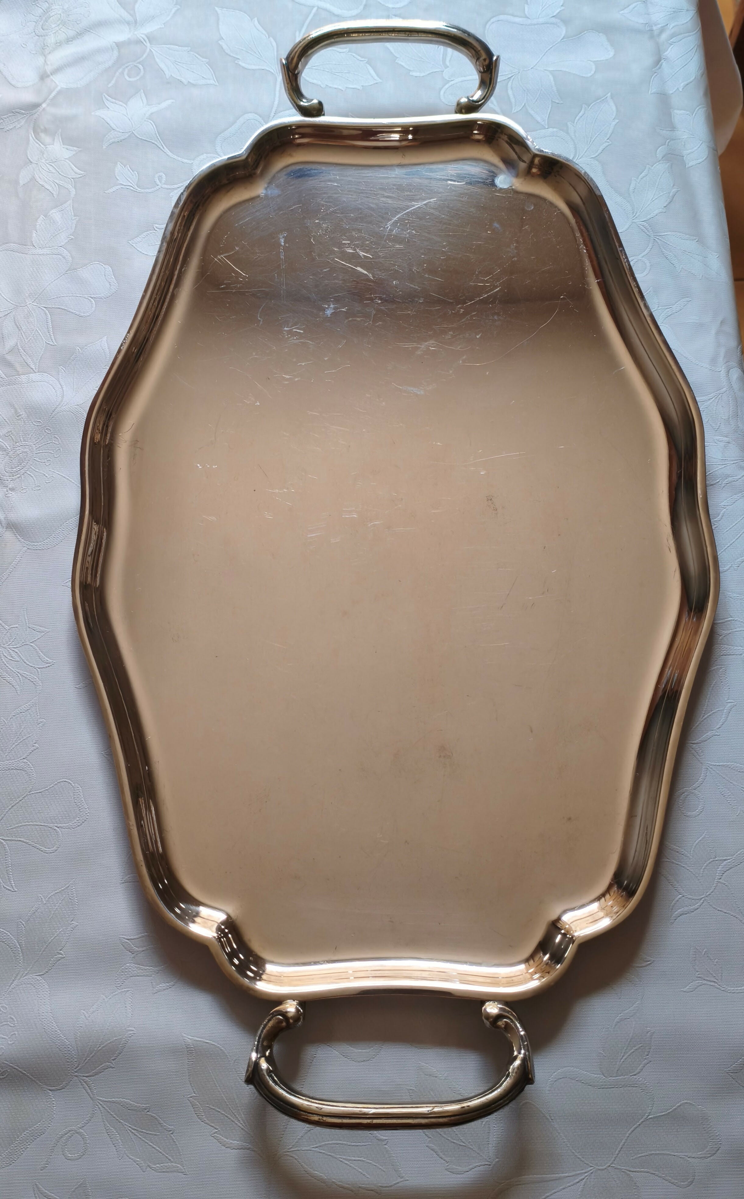Bandeja Meridional em prata 90 com alças