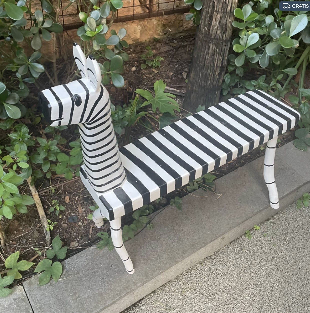 Banco Zebra do artesão Leandro Santos * Ilha do Ferro