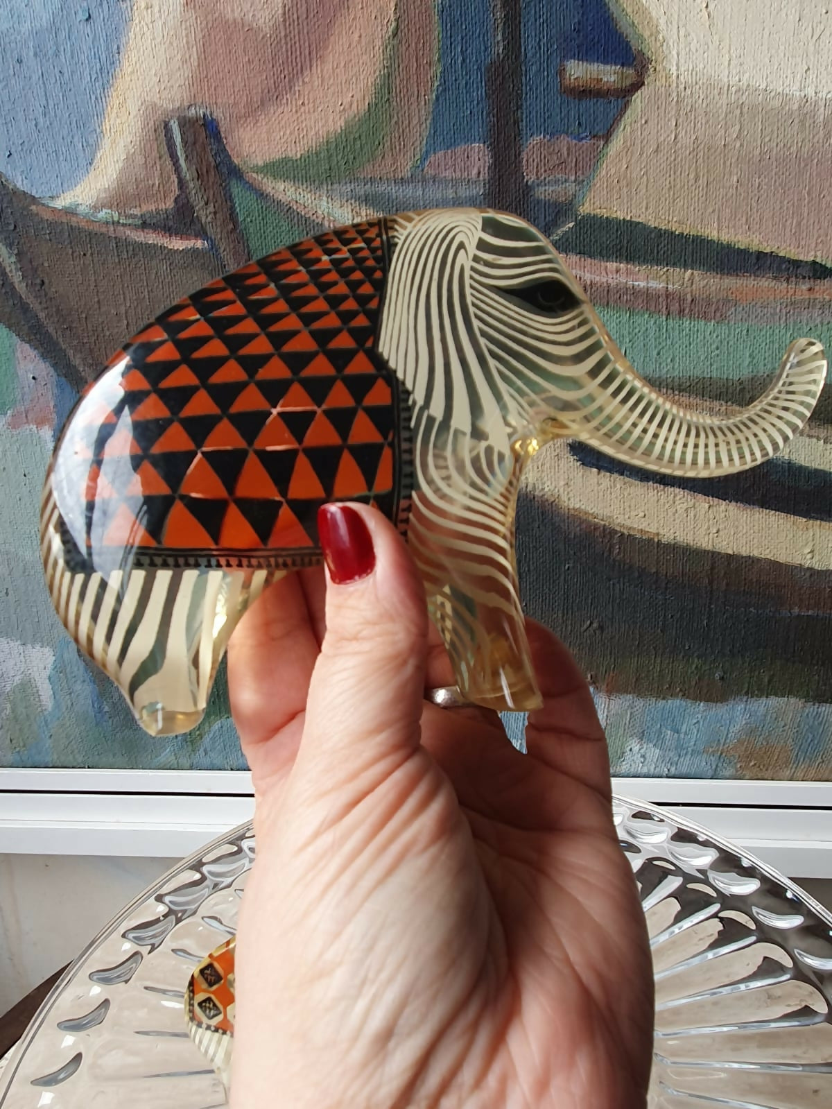 Par de Esculturas modernistas de elefantes em acrílico Palatnik. Perfeito estado de conservação!