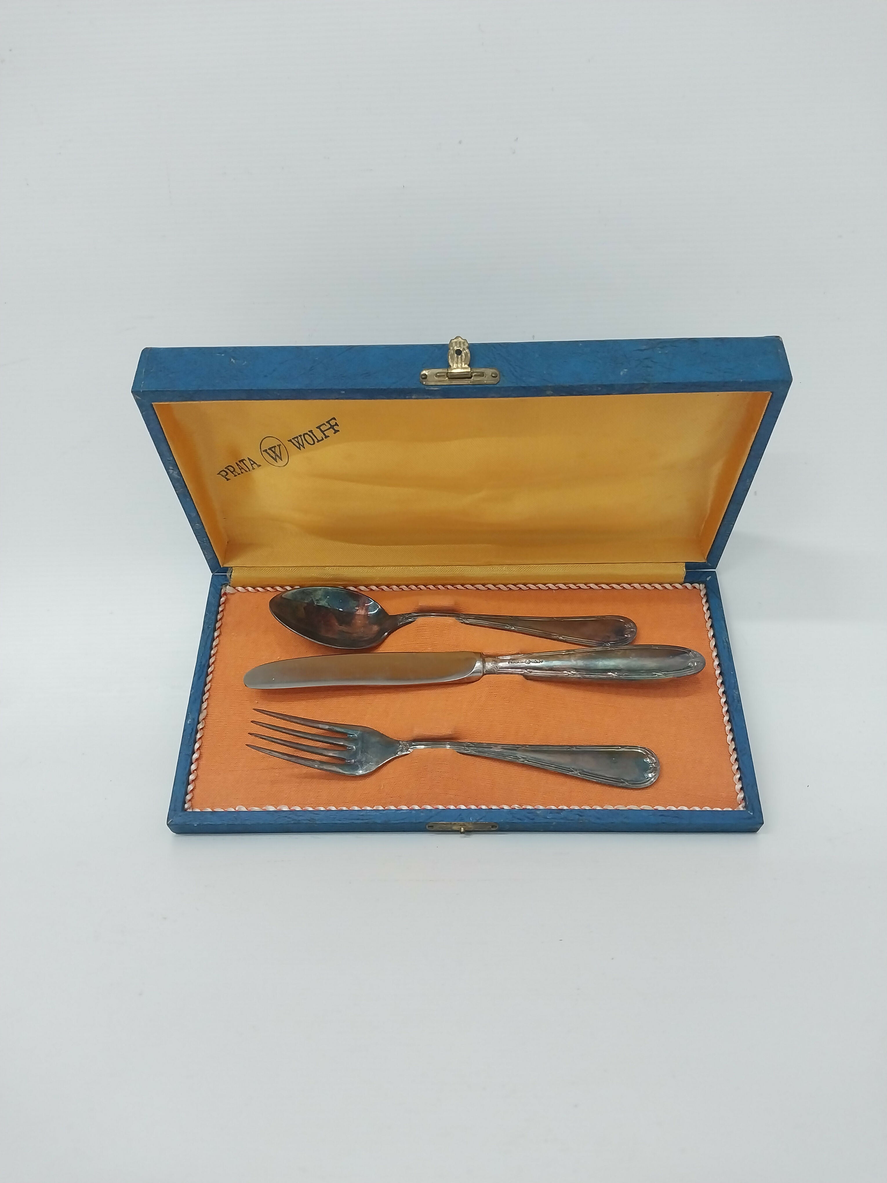 Conjunto de Talheres Infantis Prata Wolff