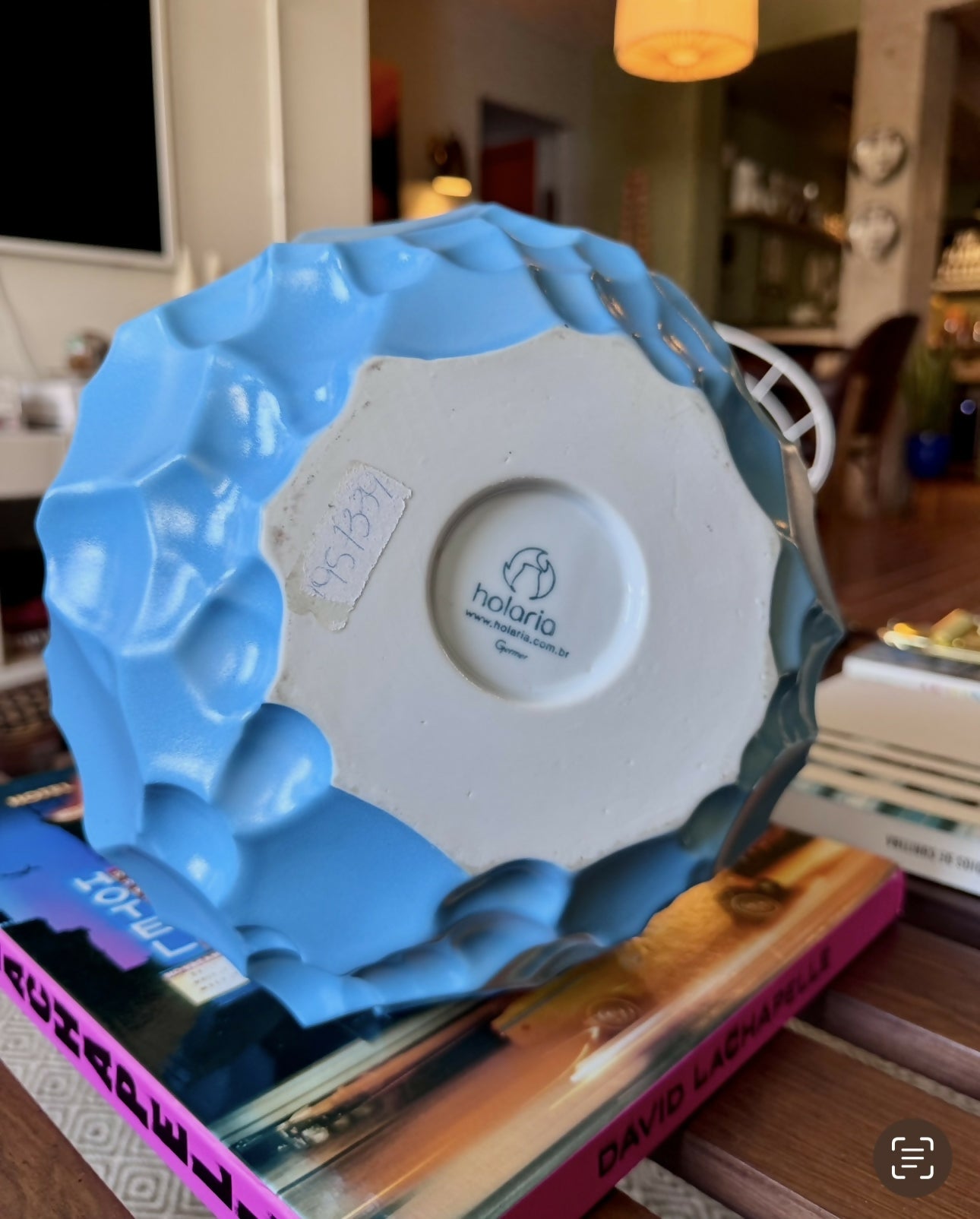 Vaso Krater azul - produção Holaria