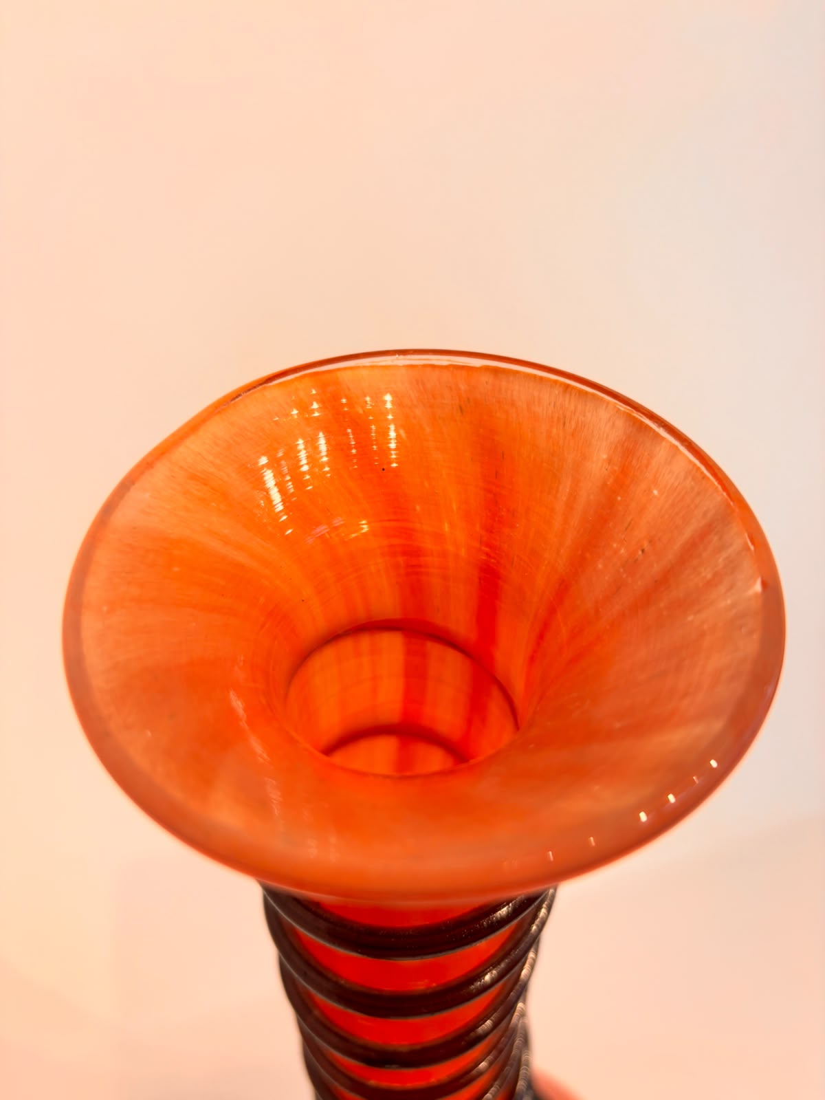 Par de vasos "tango glass" em laranja e preto anos 30