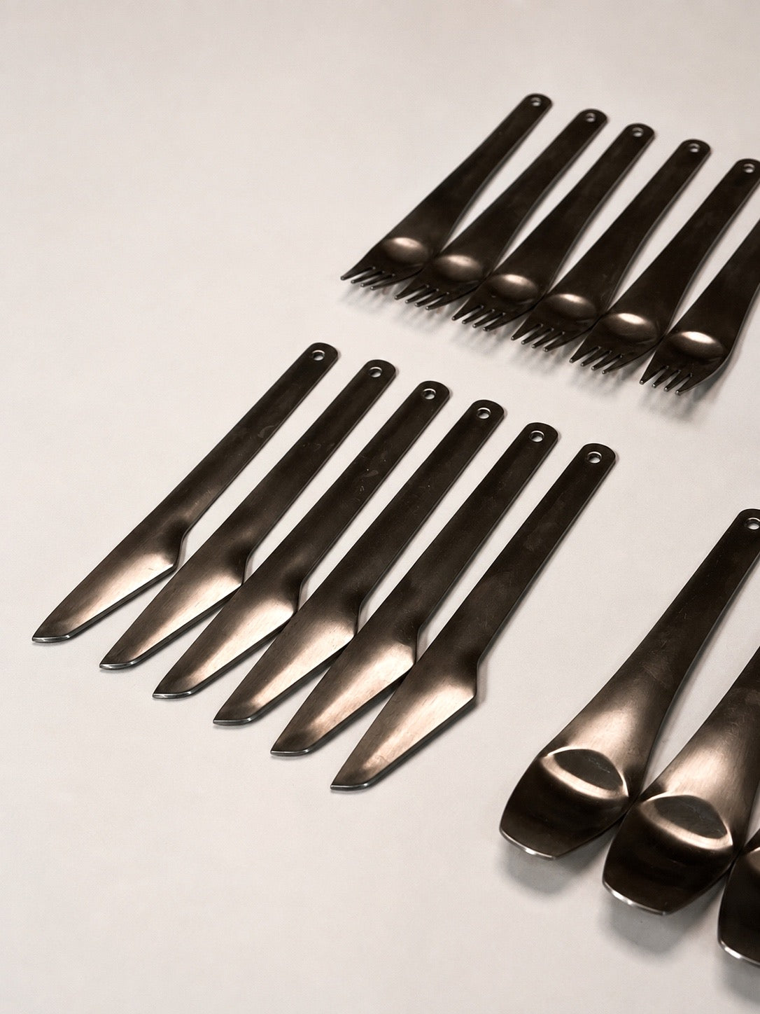 Raro faqueiro em inox | Terance Conran, 1990 |