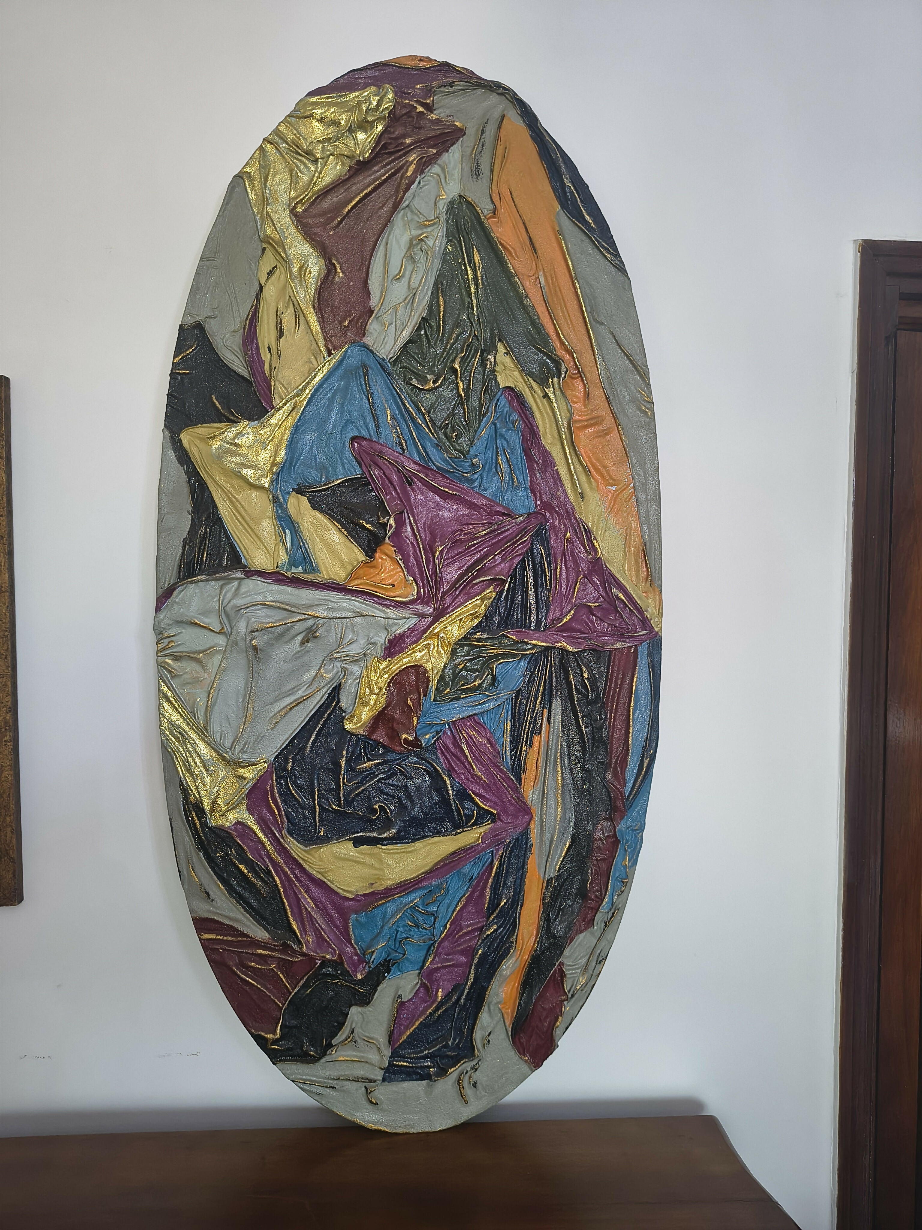 Quadro abstrato Oval - arte sobre tecido
