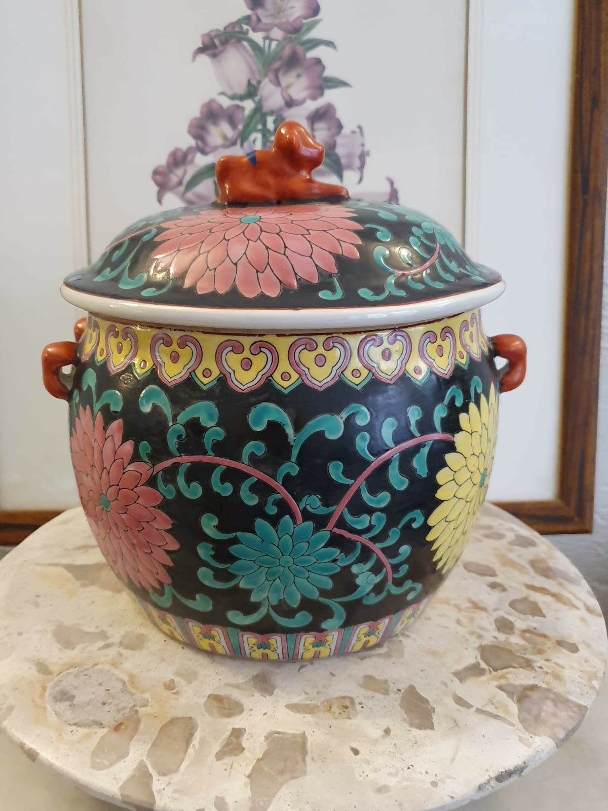 Grande (Mesmo! Tamanho de sopeira) ginger jar chinês, anos 60, família Noir, impecável!