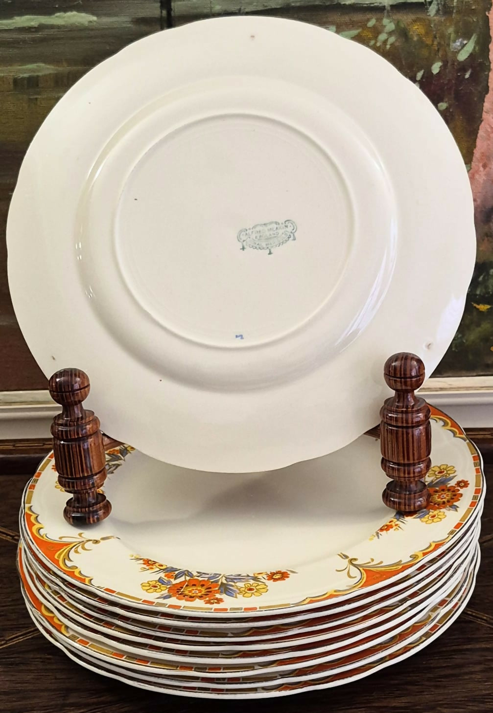 Conjunto escândalo de maravilhoso em faiança, quase centenária, inglesa Alfred Meakin, linha Royal Marigold