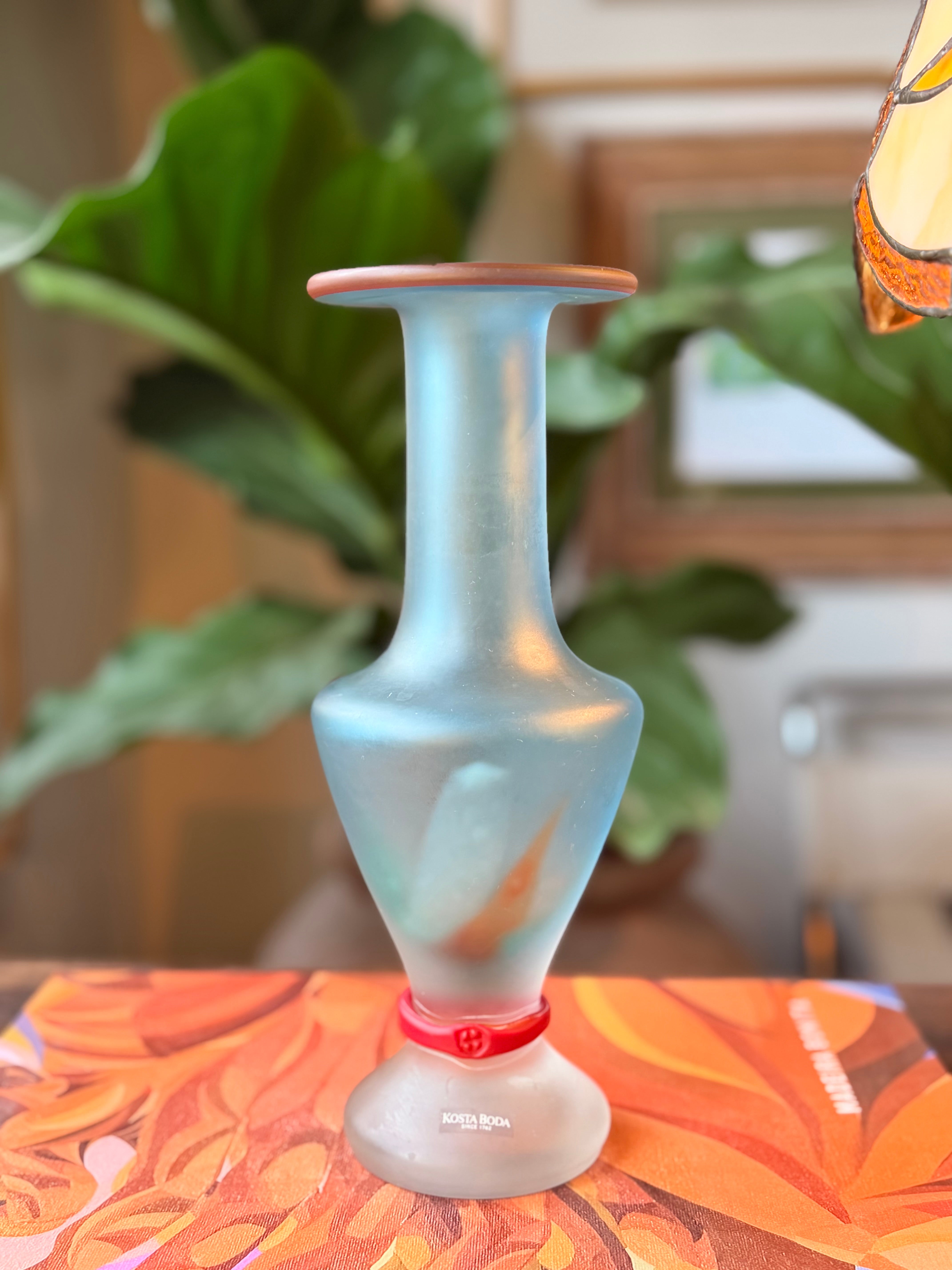 Vaso em vidro artístico Kosta Boda | Monica Backström