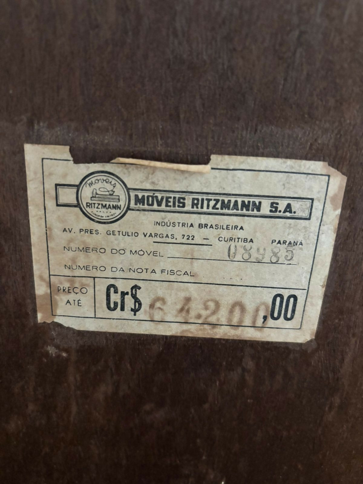 Escrivaninha Ritzmann anos 50 modernista