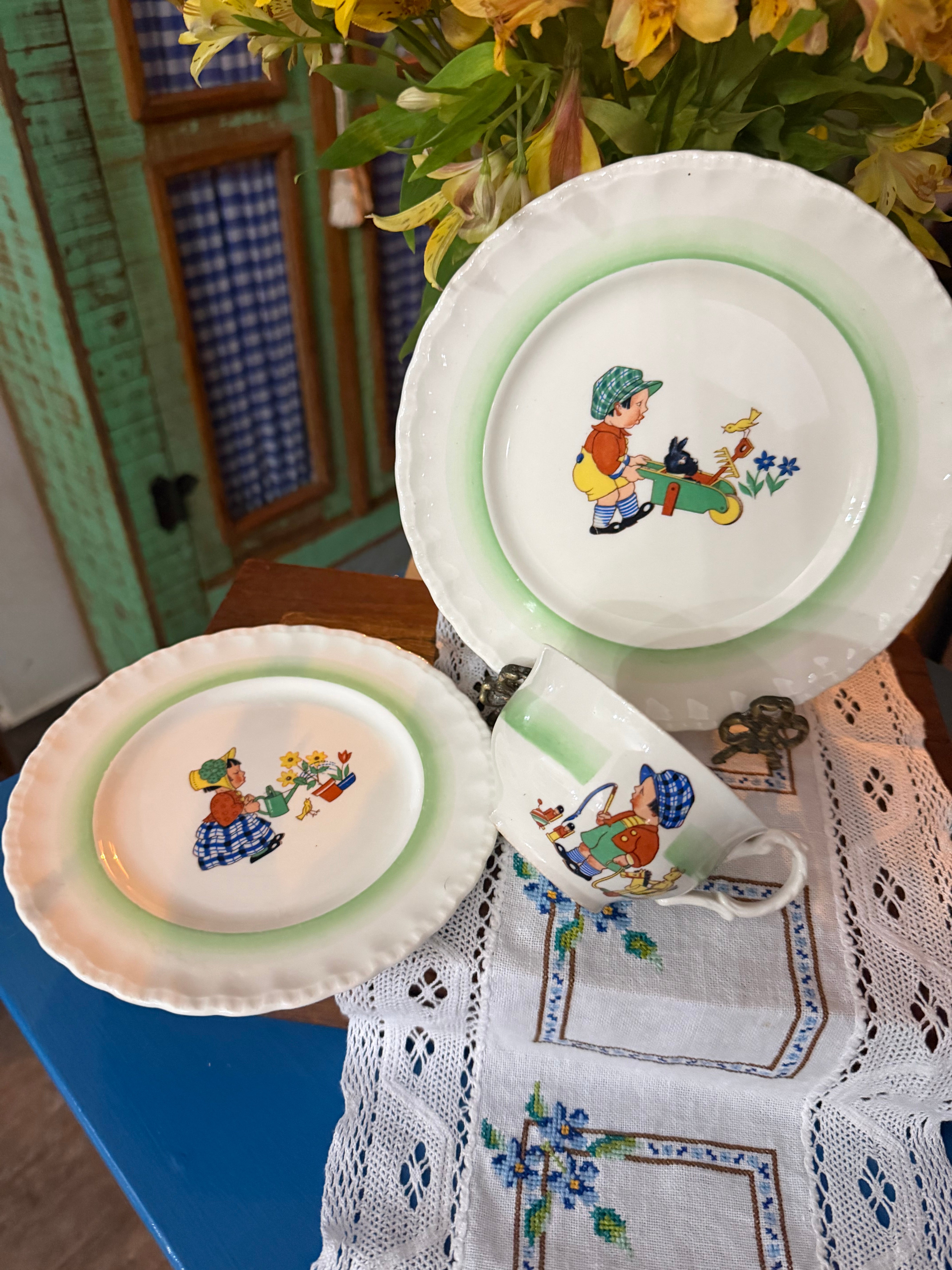 Jogo raro infantil inglês - Grindley England "CREAMPETAL" - ano 1930/40