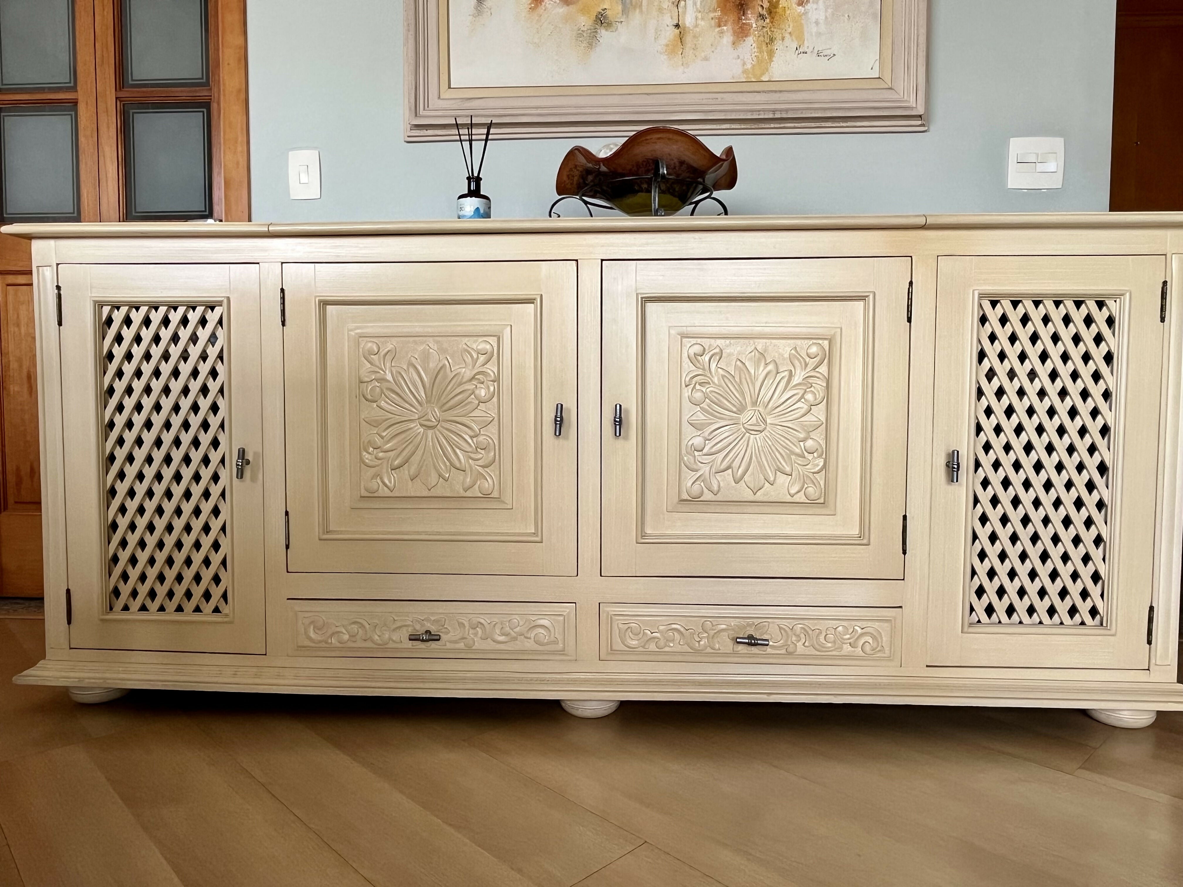 RACK / BUFFET VINTAGE PARA APARELHO DE SOM / VITROLA-TOCA DISCO