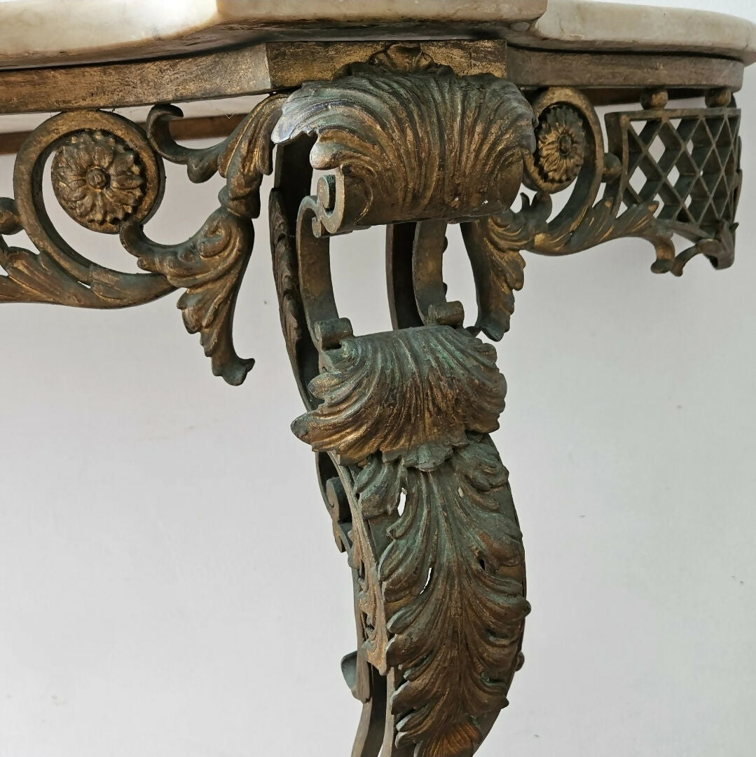 APARADOR COM ESPELHO EM FERRO FORGE - ANOS 50