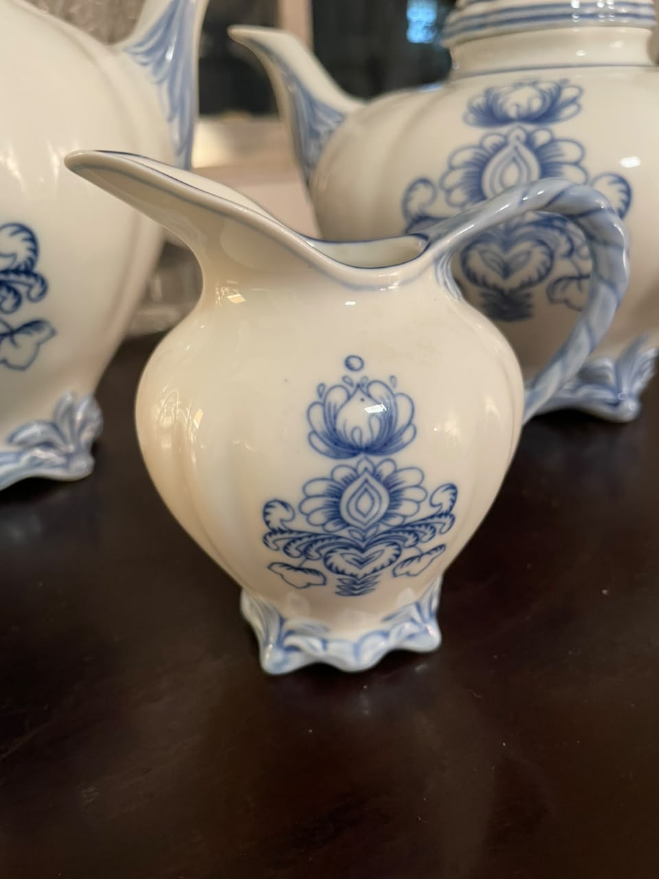 Baixela para chá e café em porcelana espanhola Bidasoa