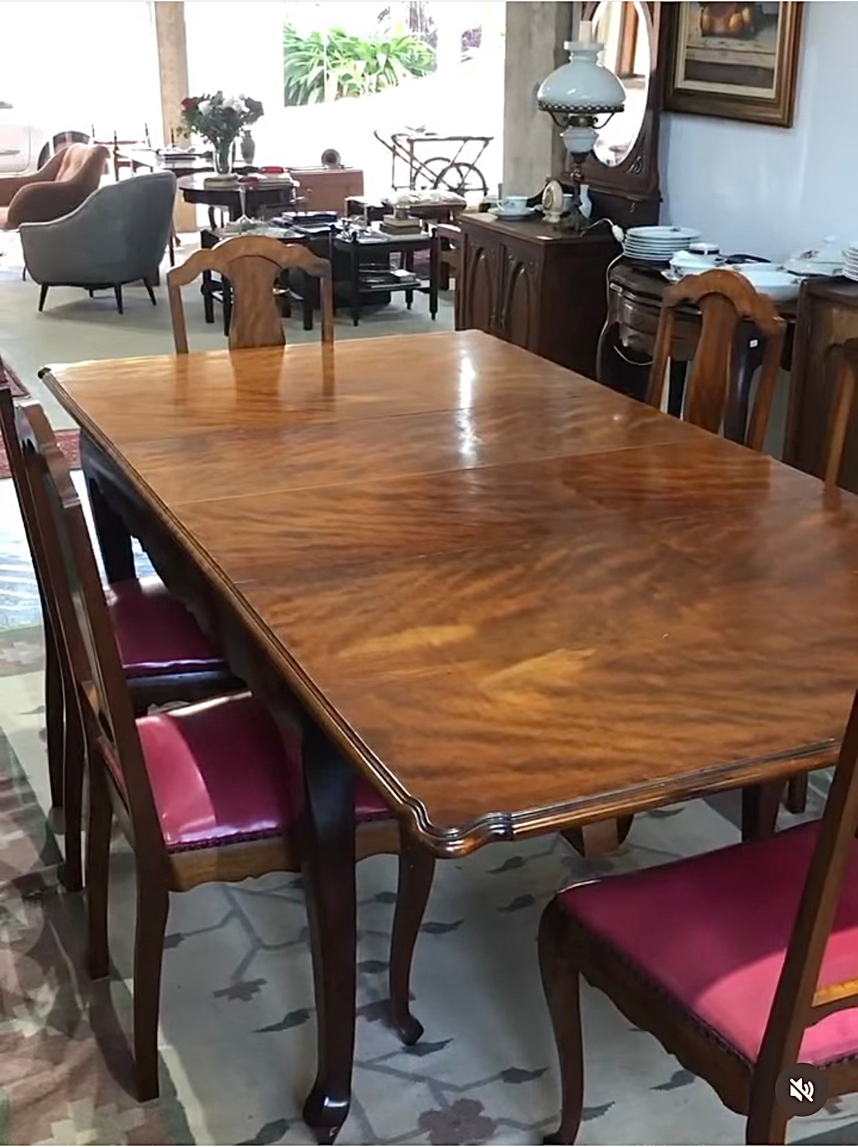 Mesa Retangular chipandelle em imbuia com extensor