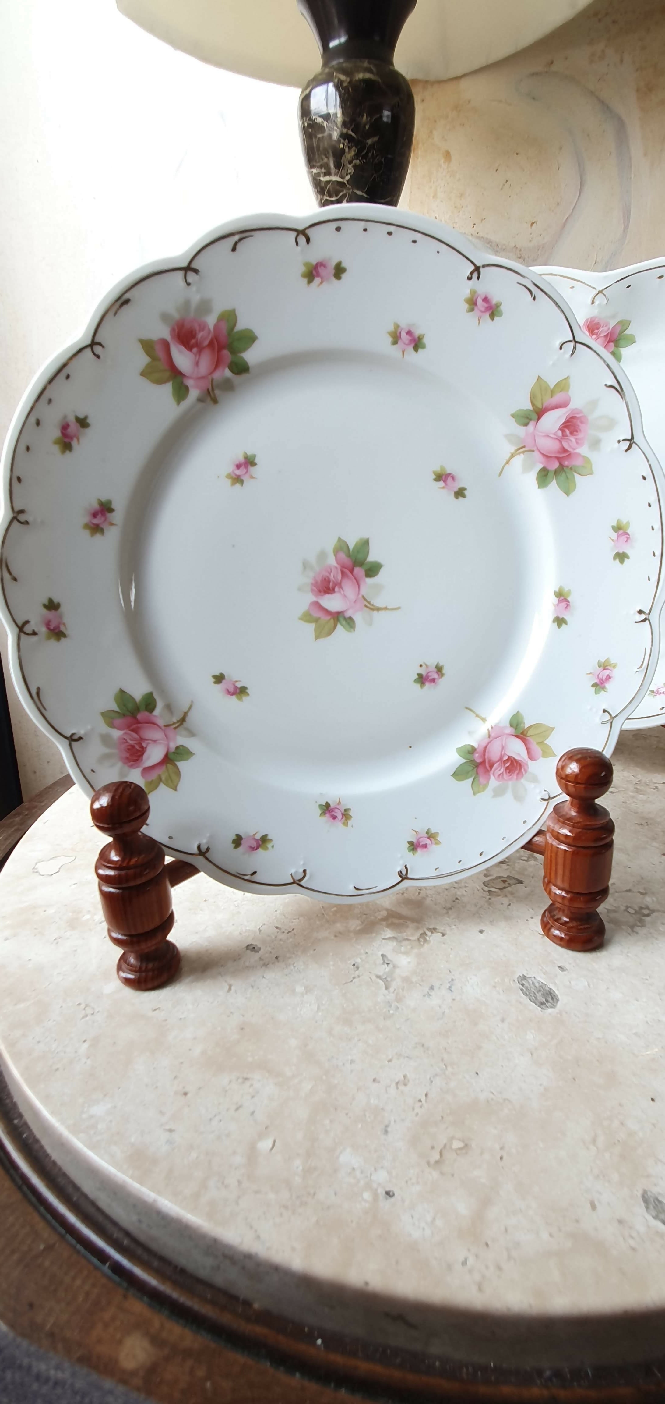 Jogo de 5 peças para servir 2 pessoas em porcelana tcheca antiga M.Z. século XIX