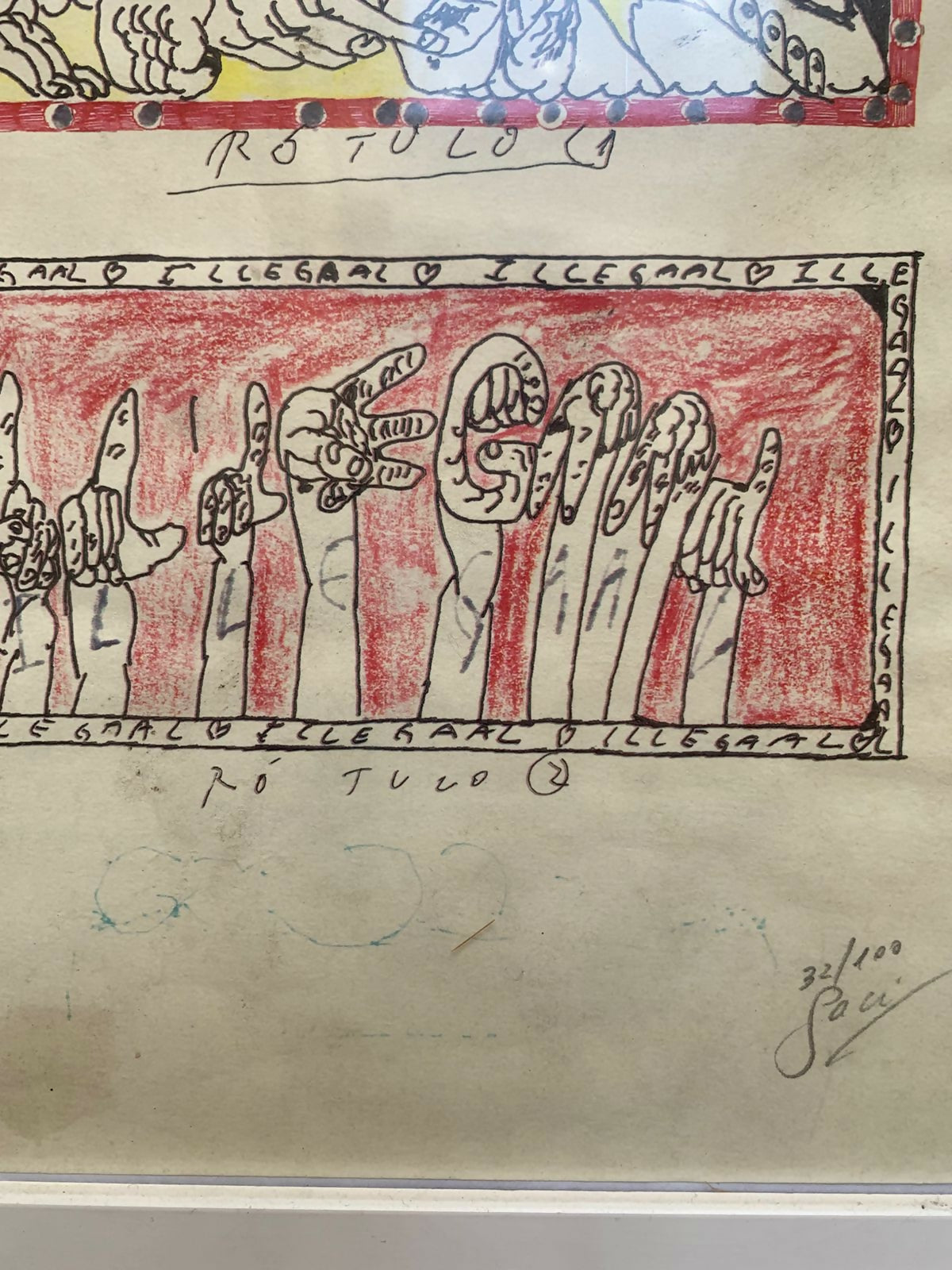 Quadro com Gravura — "Rótulo" | Arte Urbana Brasileira