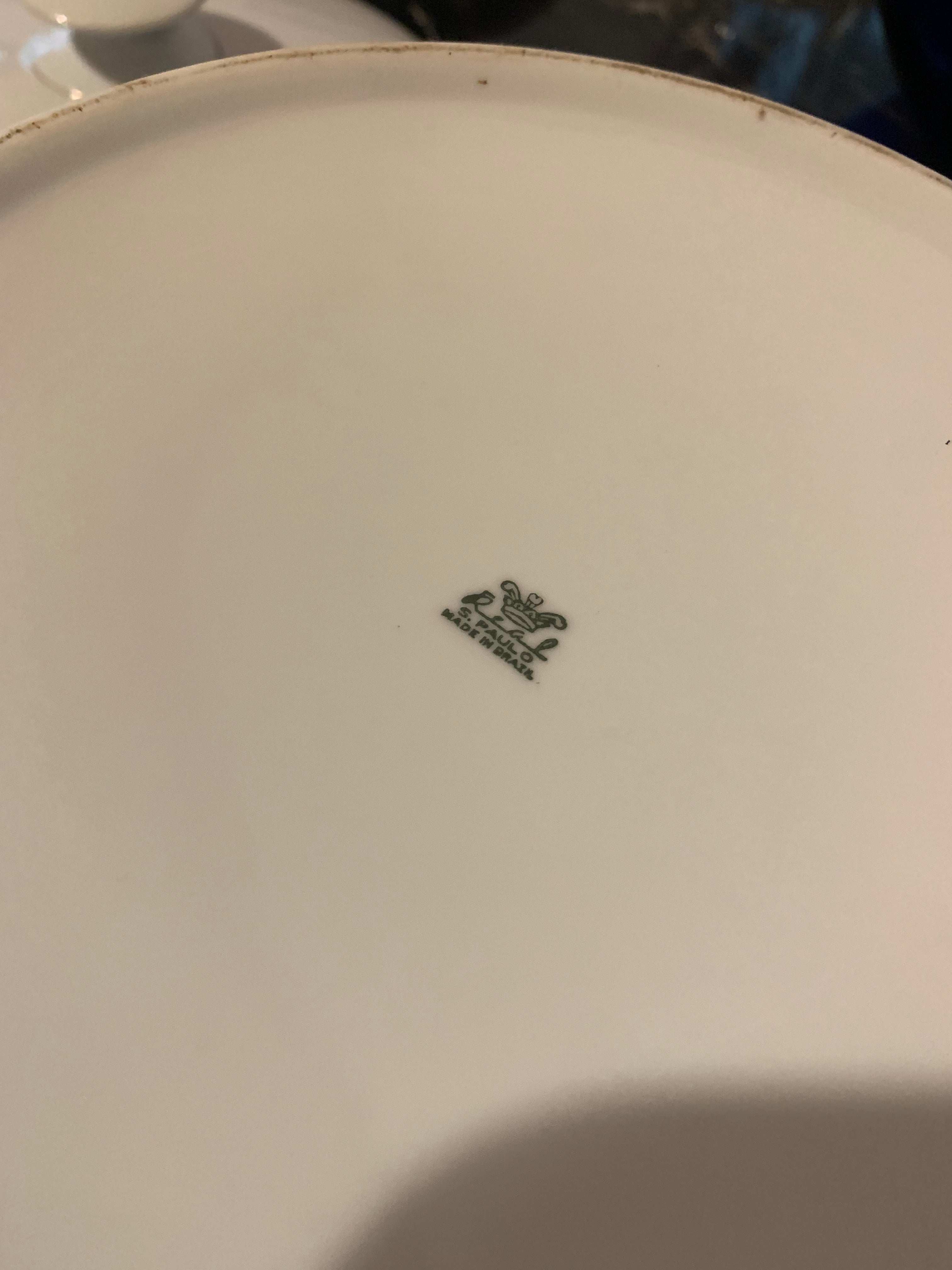 Linda sopeira em porcelana Real com desenho de Trigo 