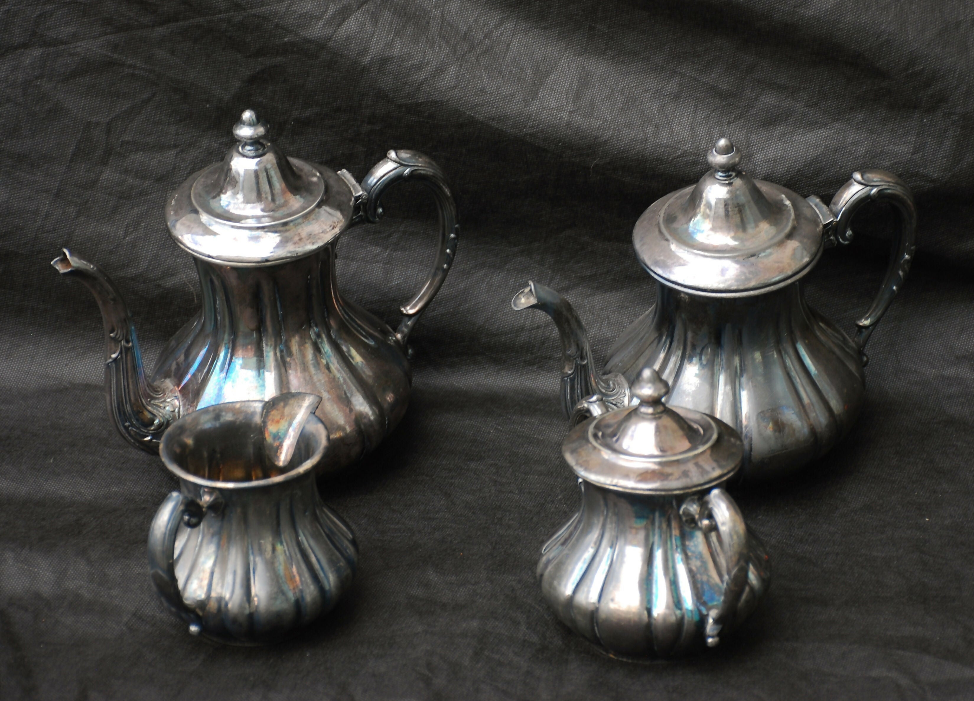 conjunto americano Homan Mfg Company espessurada em prata