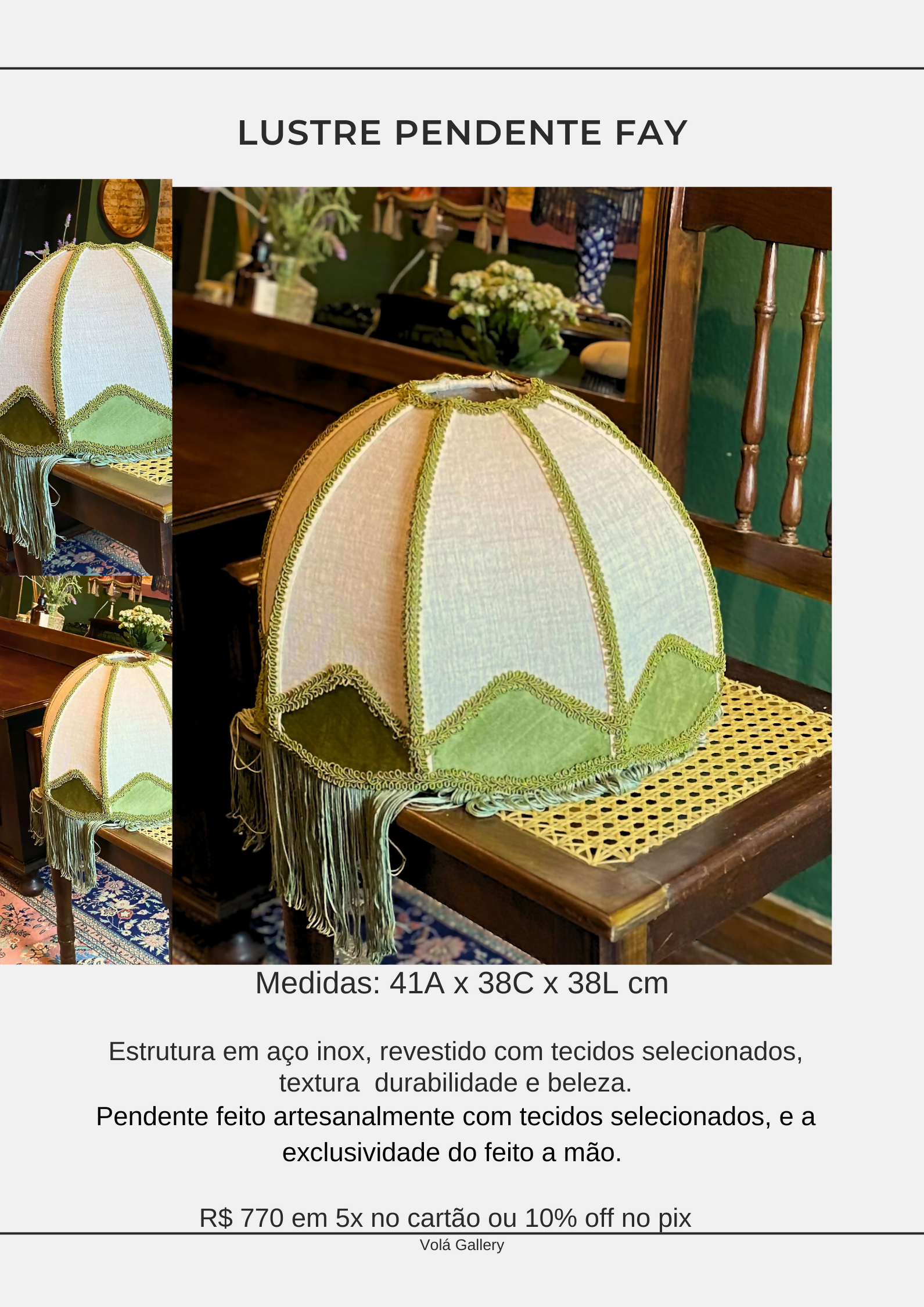 Lustre Pendente Fay