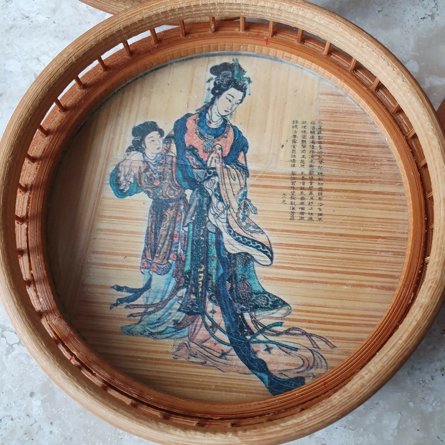 Raro conjunto de porta copos em bambu em incrível trabalho artesanal japonês.