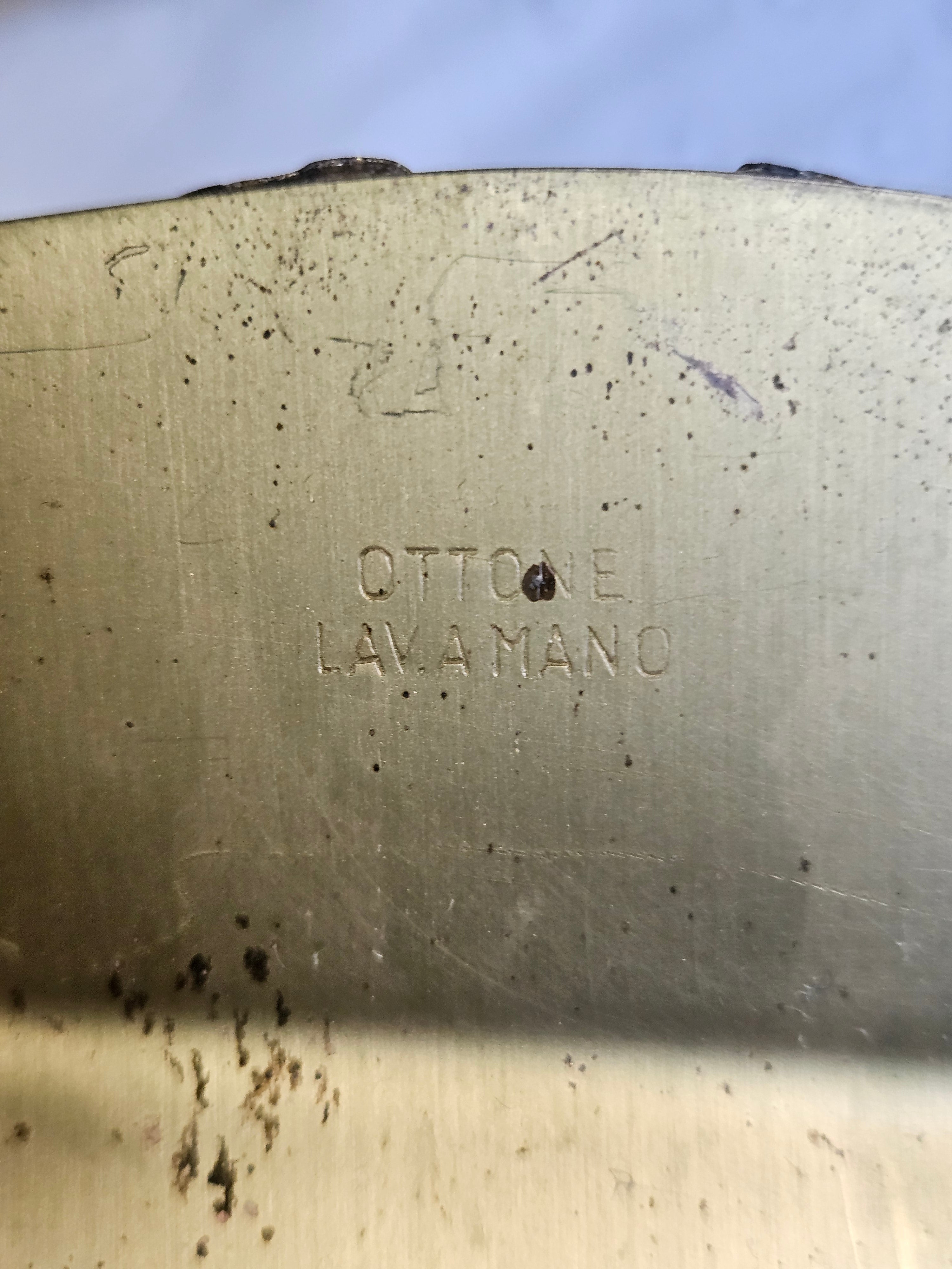 Bandeja de Lavabo Italiana em Latão Legítimo com Laços - Anos 50/60