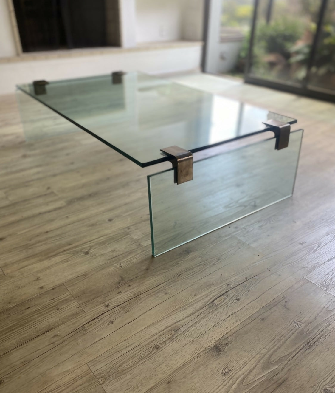 Mesa de Centro italiana década de 80s, em vidro.