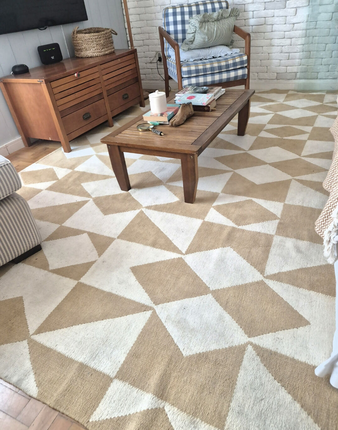 Tapete kilim geométrico