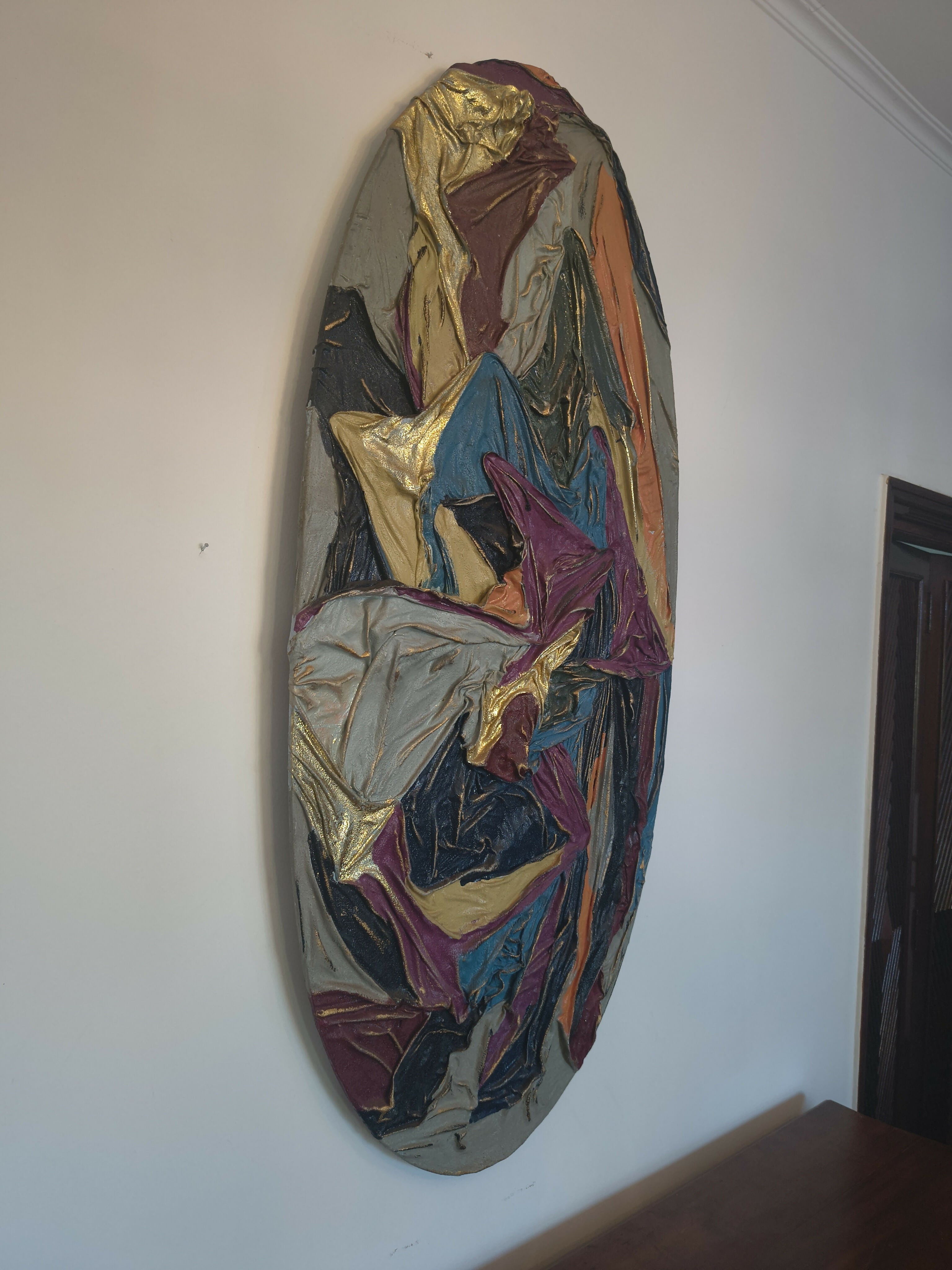 Quadro abstrato Oval - arte sobre tecido