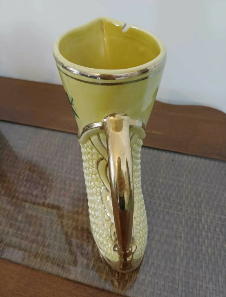 Vaso / Jarra em forma de Bota Amarela