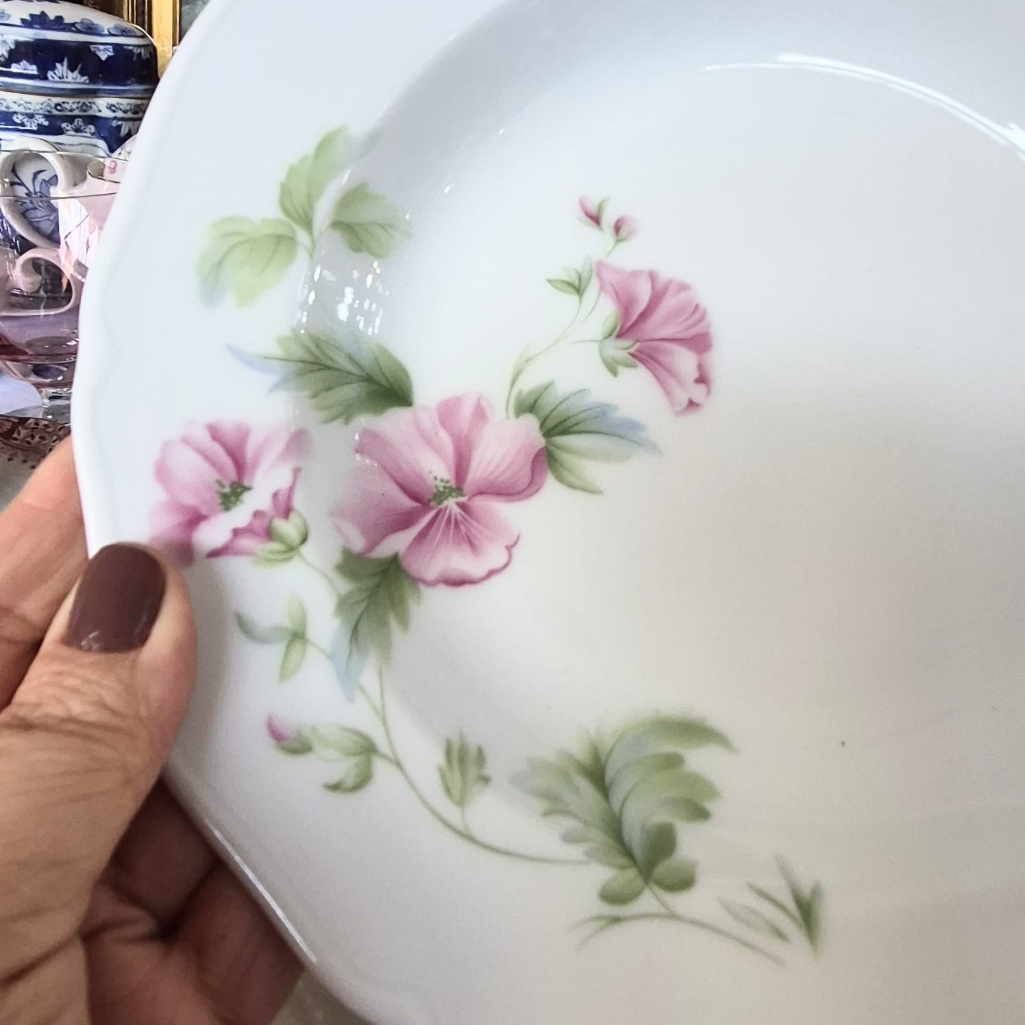 Conjunto com 6 pratos fundos em porcelana francesa Chastagner &amp; Cie de Limoges, anos 50.