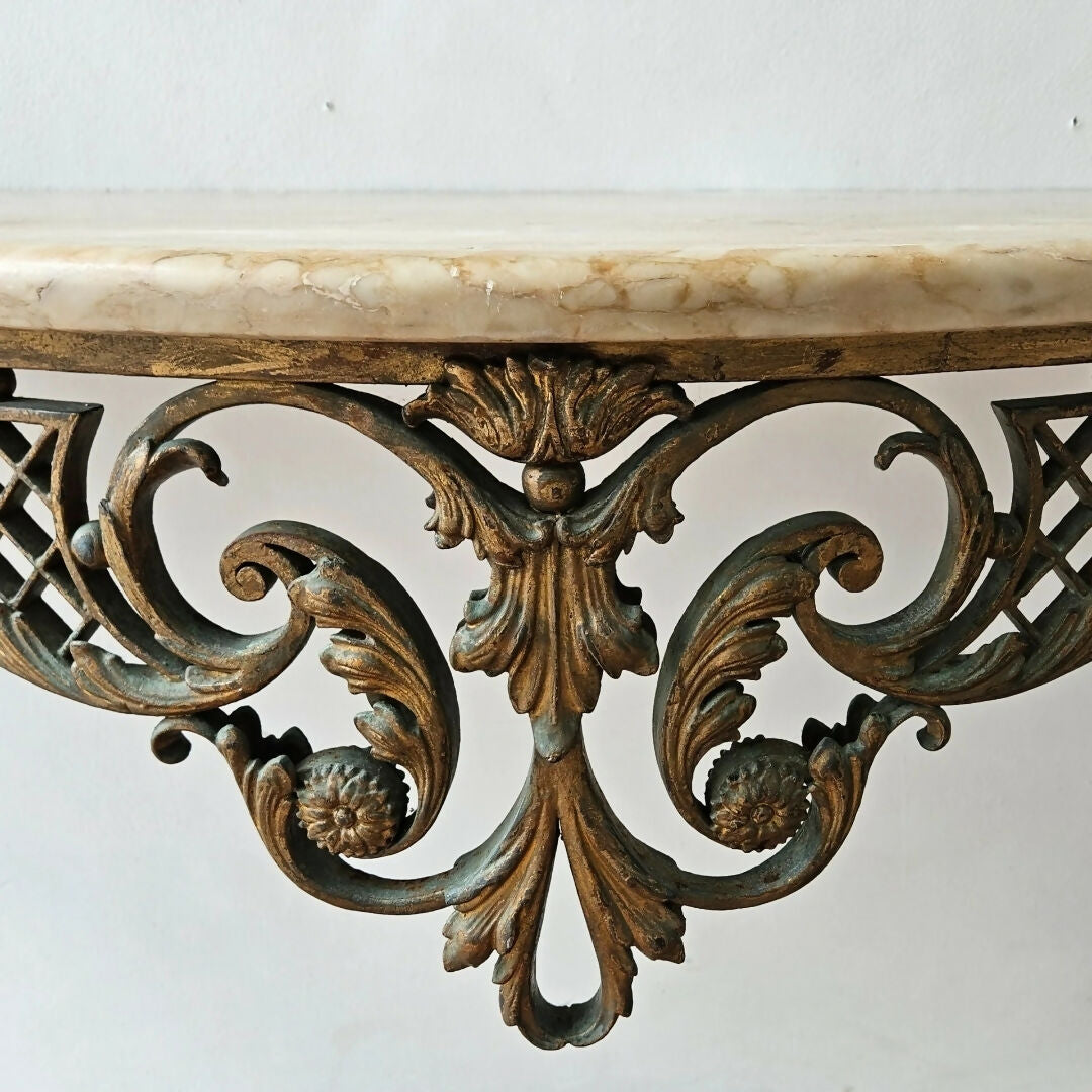 APARADOR COM ESPELHO EM FERRO FORGE - ANOS 50