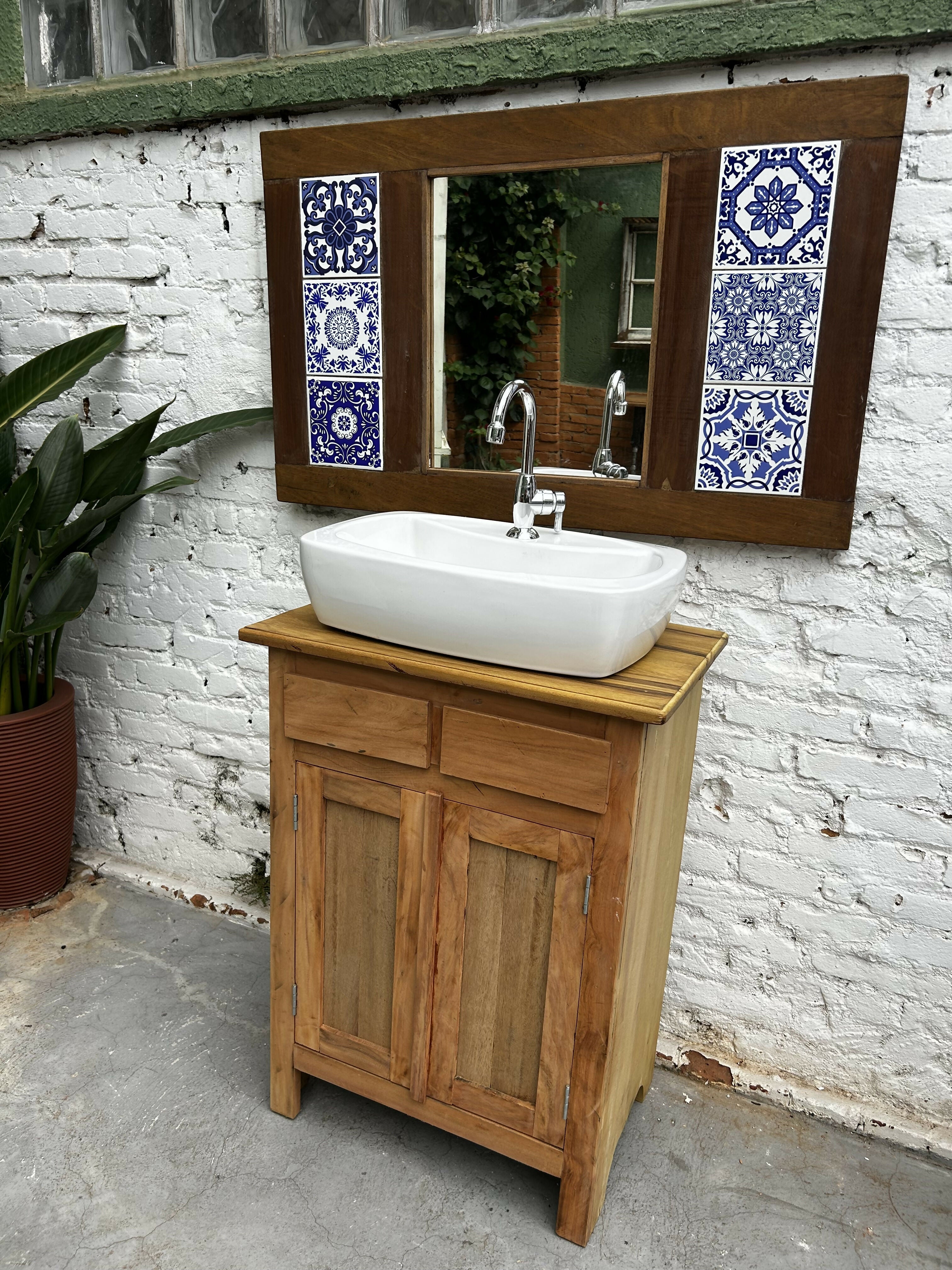 Gabinete azul para cuba