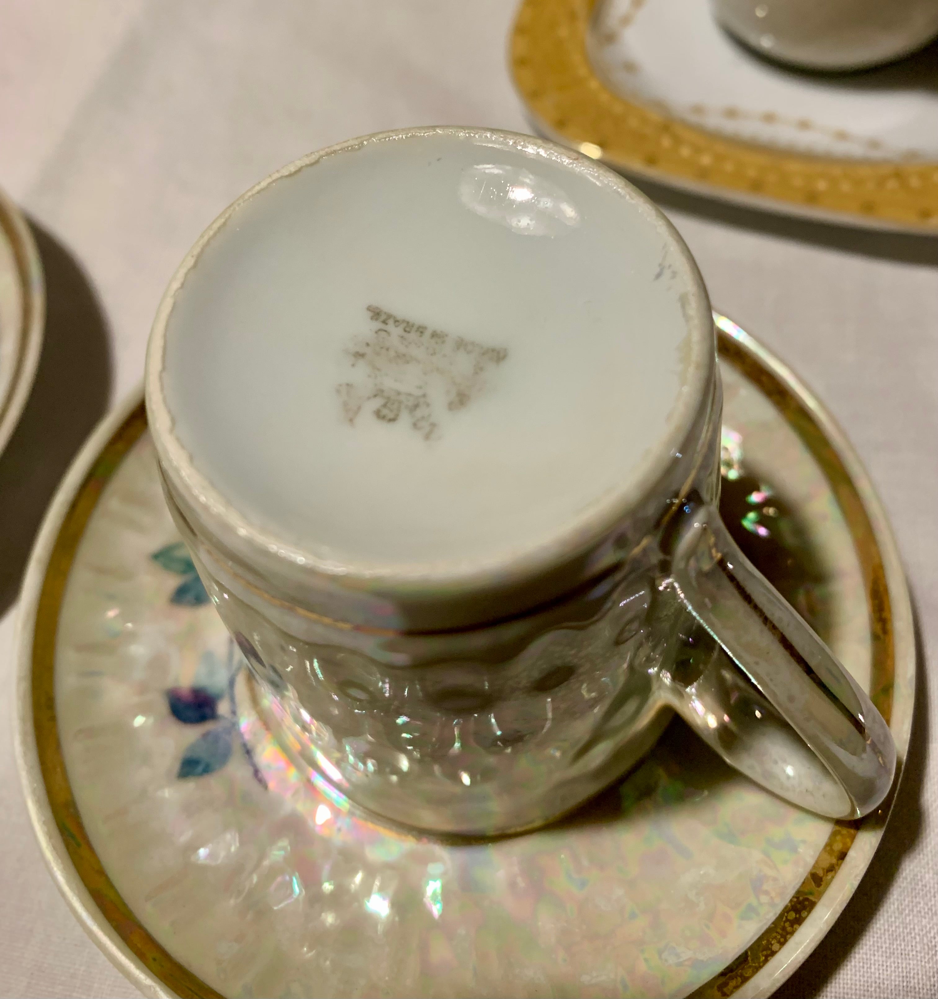 Xicara café solteira porcelana Real coleção!