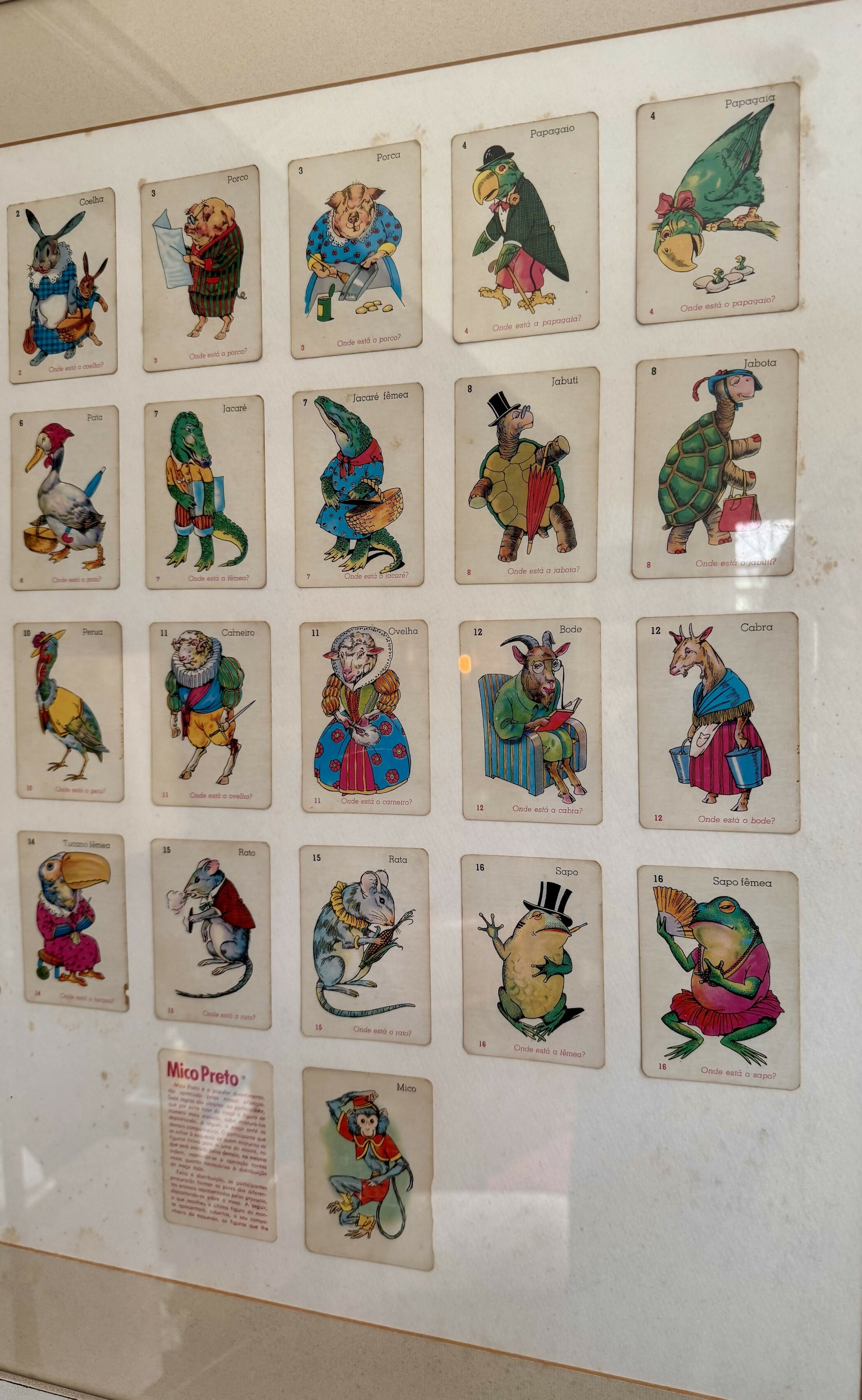 Quadro Baralho Mico Preto