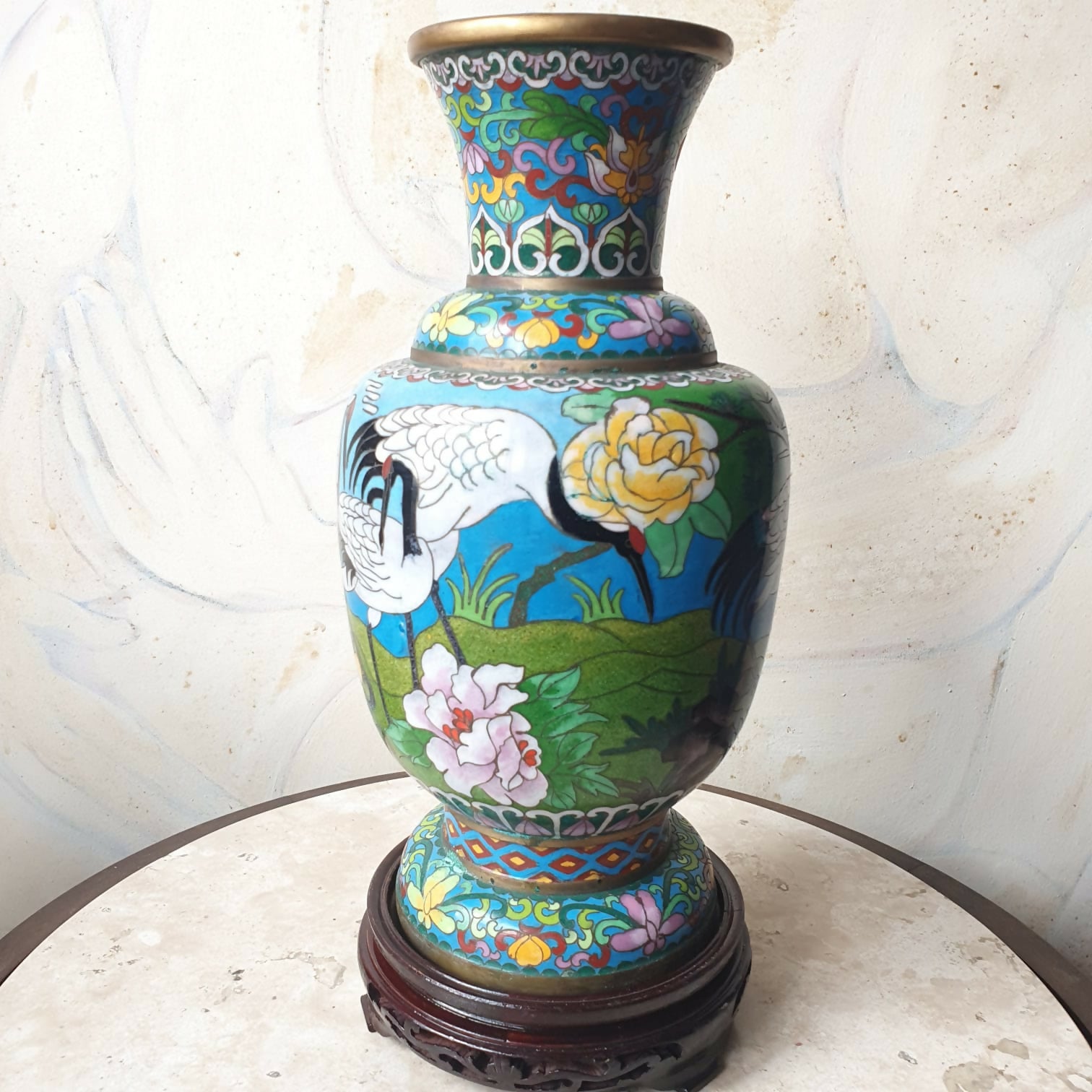 Vaso chinês Cloisonné raro