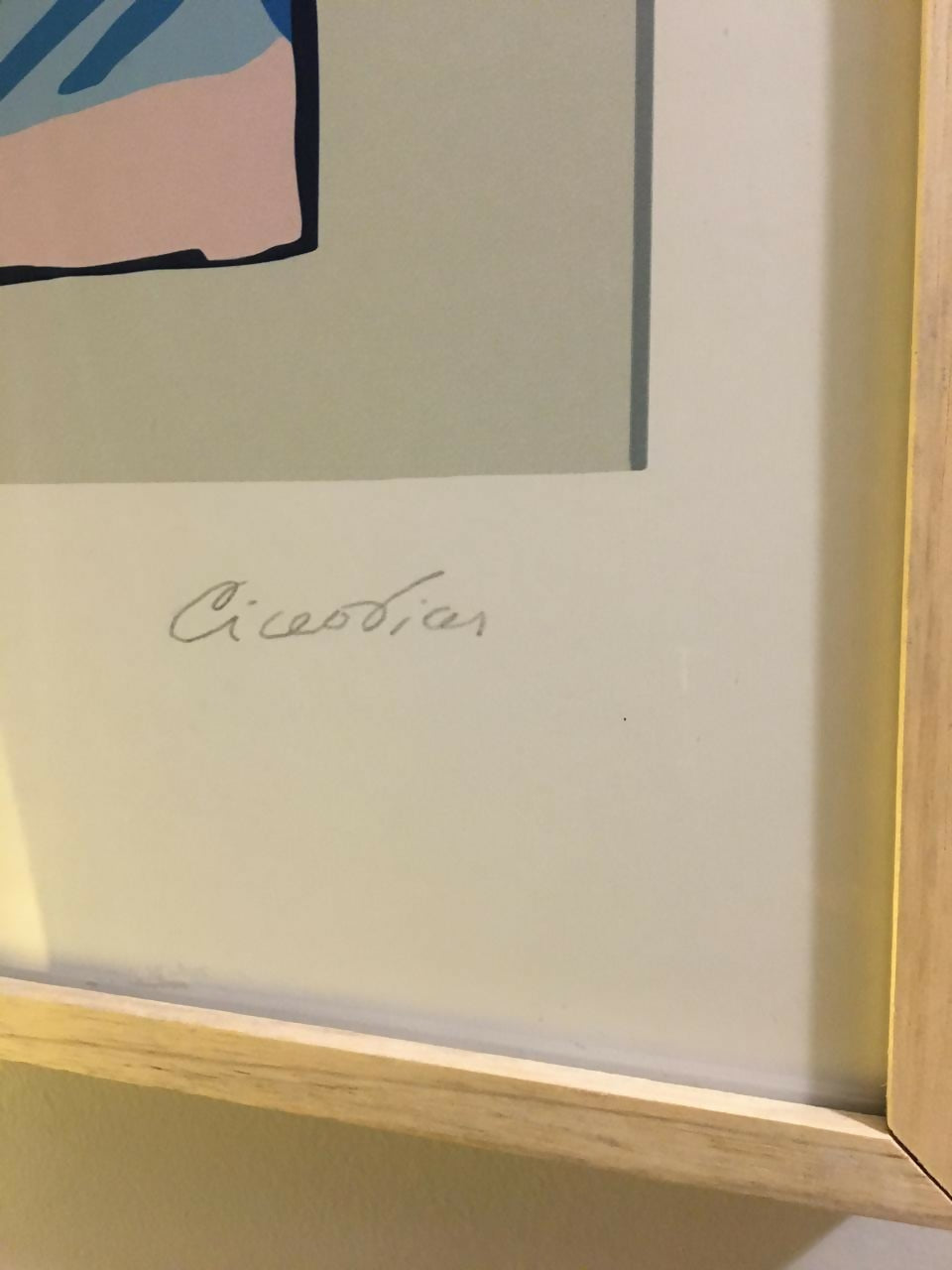 Quadro Serigrafia Assinada por Cícero Dias.