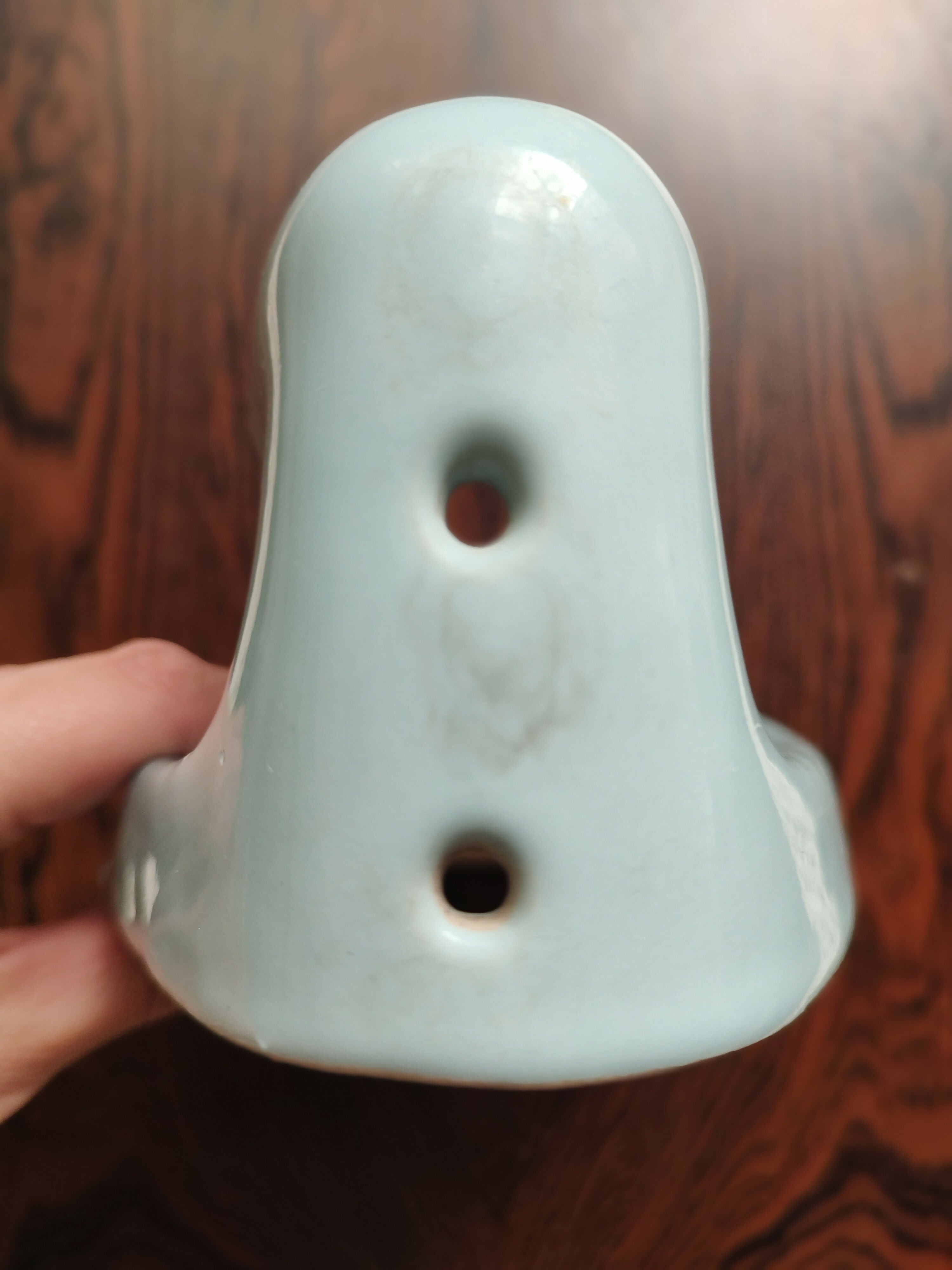 Par de Arandelas de parede anos 50 em porcelana azul bebê