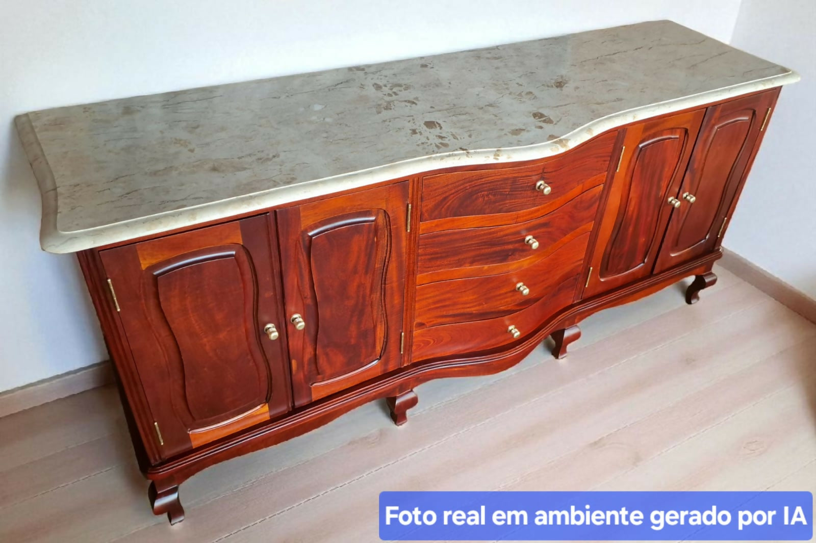 Buffet Luis XV com Mármore Travertino