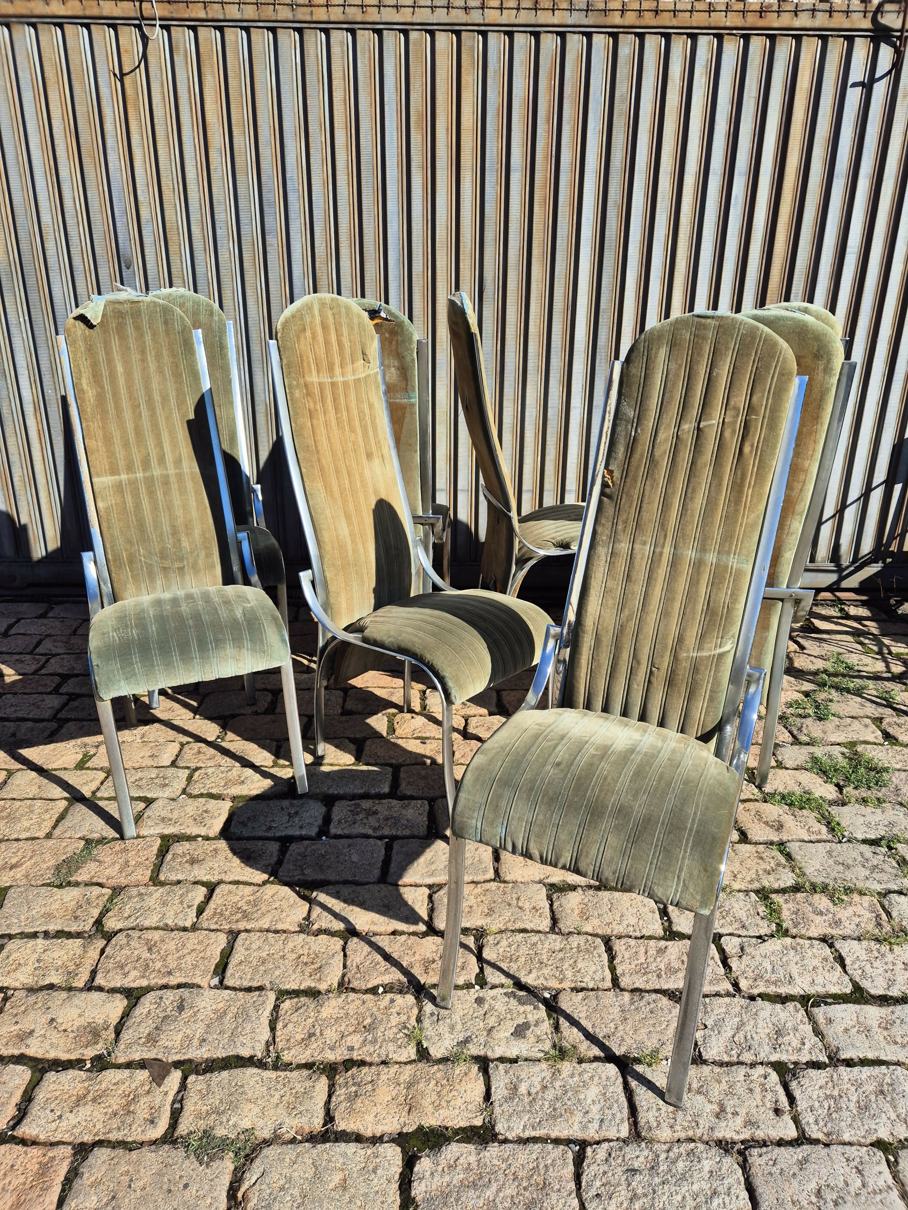 Set 8 cadeiras vintage anos 70 estilo Romeo Gi