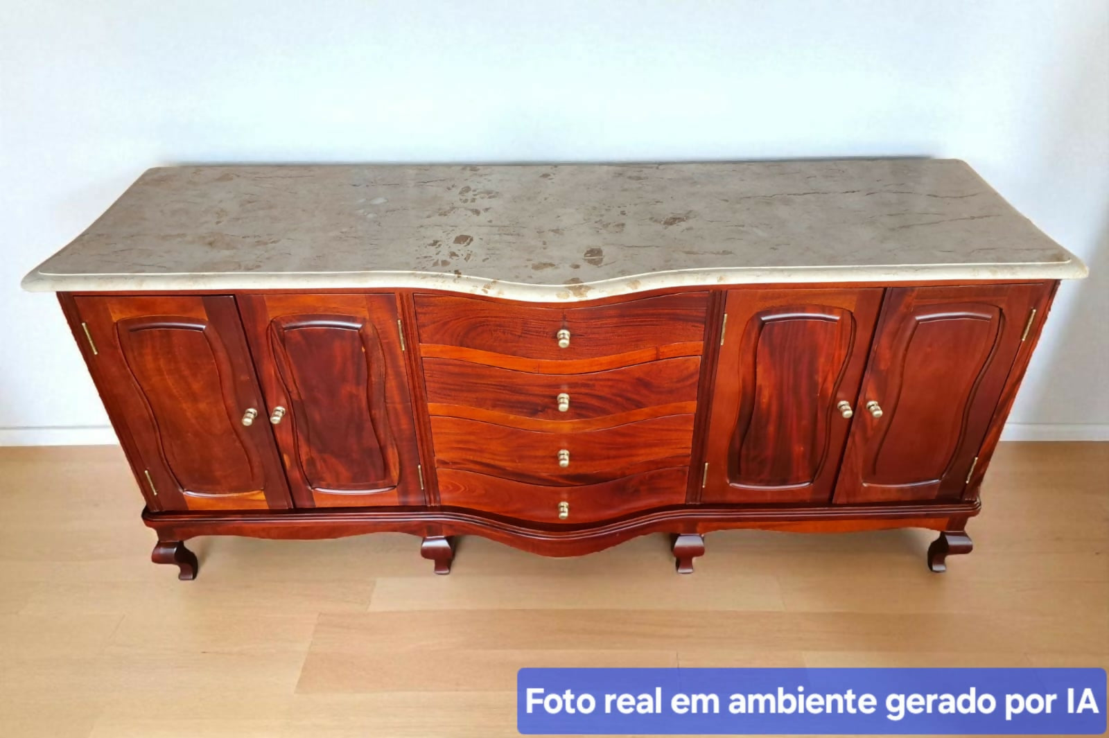 Buffet Luis XV com Mármore Travertino